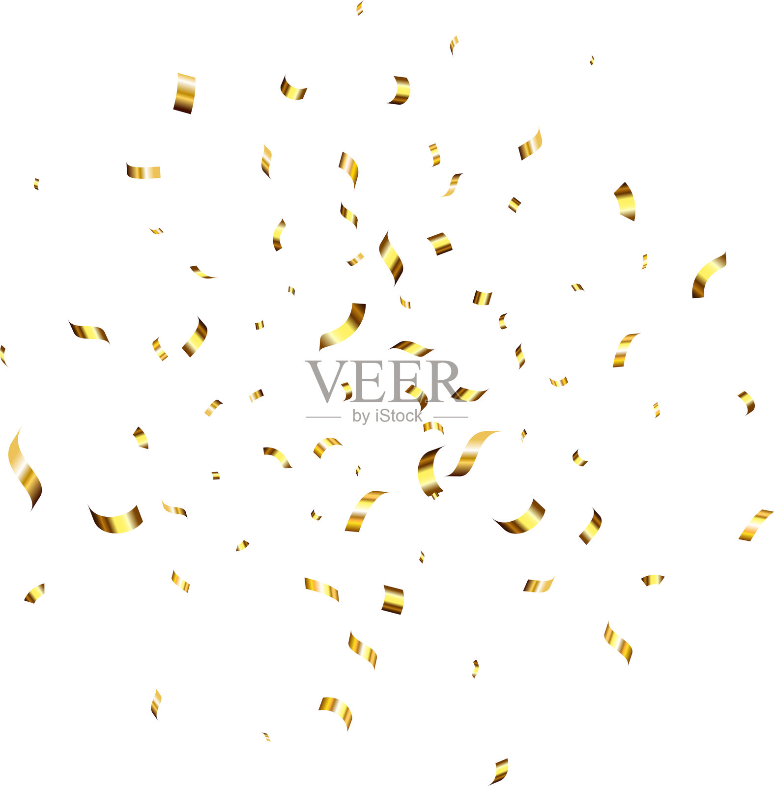 金色彩带蛇形爆炸 边框设计插画图片素材