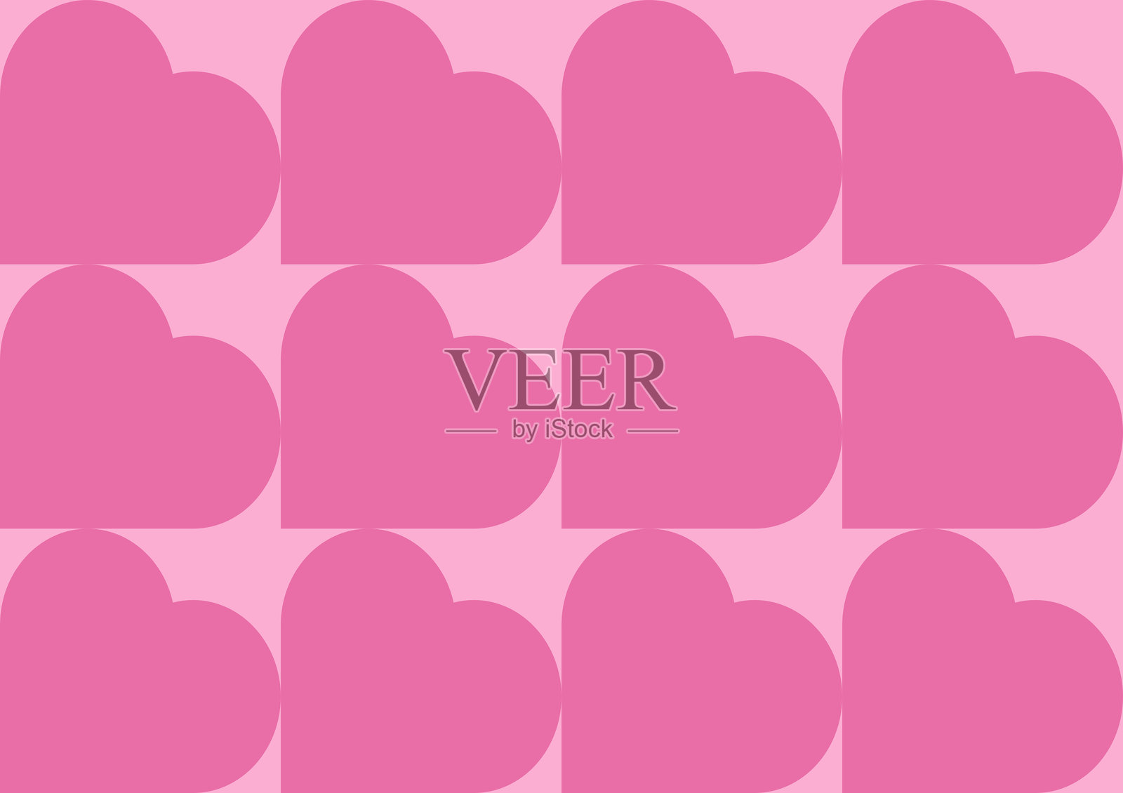 粉色心形图案插画图片素材