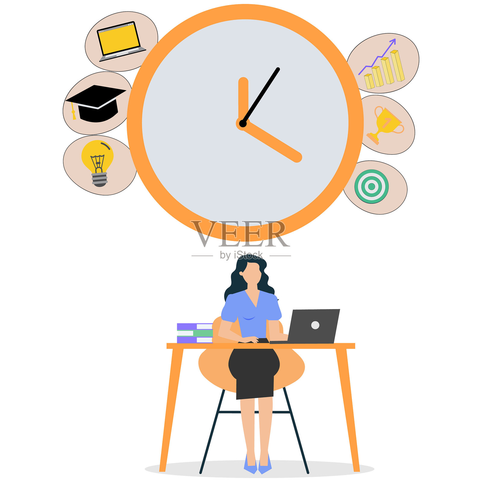 办公效率插画图片素材