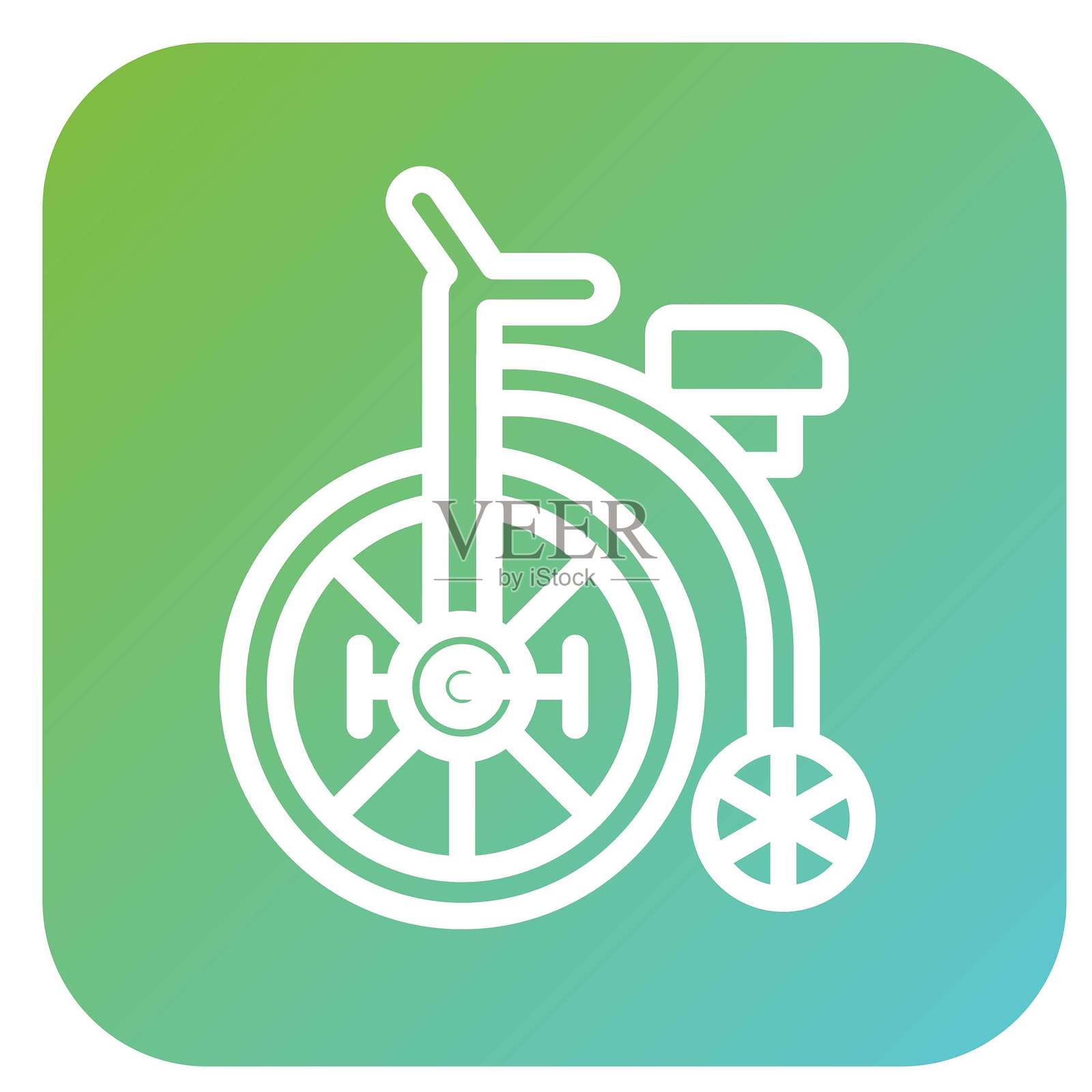 矢量图 维多利亚时代自行车矢量图 标志风格插画图片素材