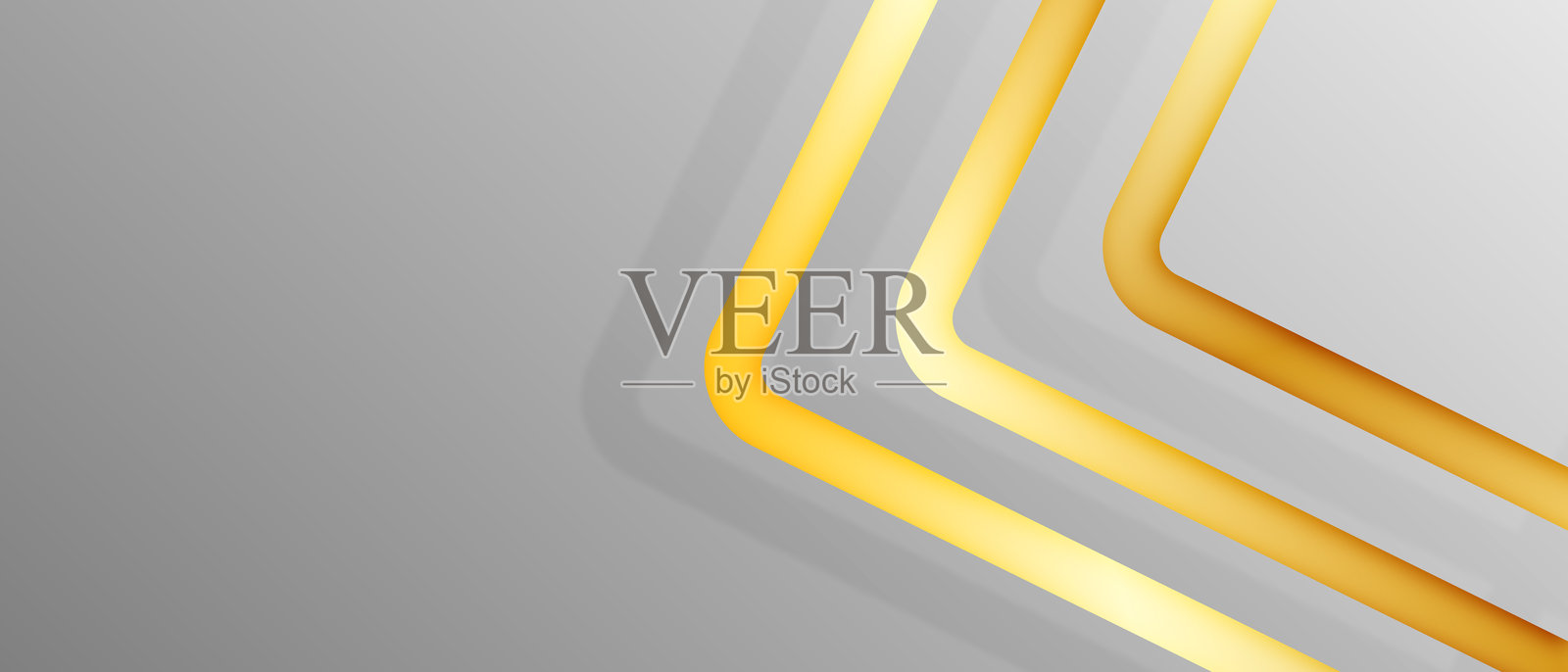 抽象的多边形几何横幅，带有金色三角形图案插画图片素材