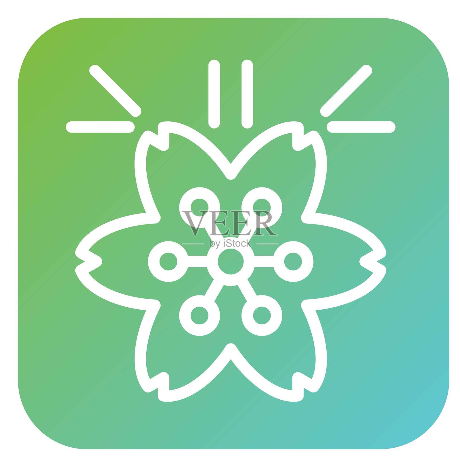 矢量设计 樱花闪耀 矢量图标风格插画图片素材