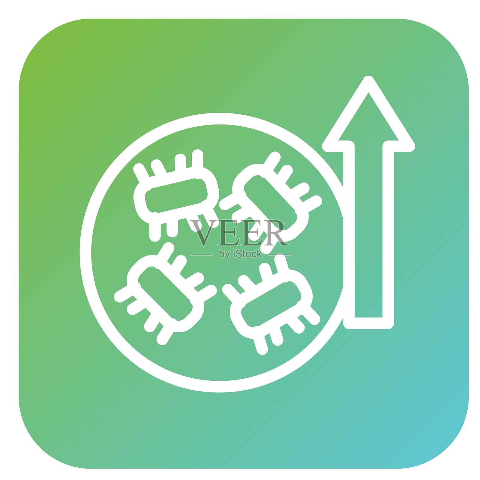 矢量设计 细菌生长 矢量设计 图标风格插画图片素材