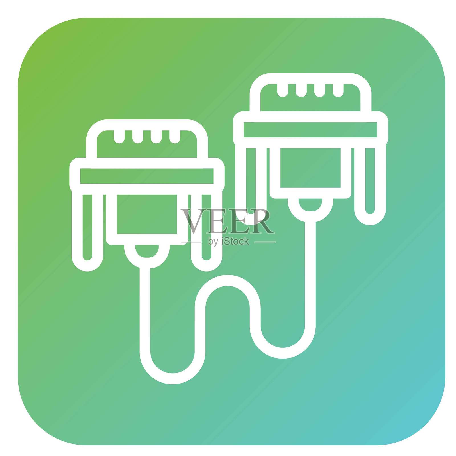 矢量设计并行电缆矢量设计图标风格插画图片素材