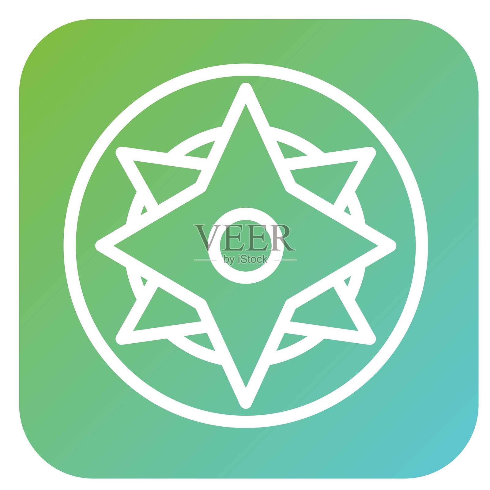 矢量罗盘玫瑰图标设计插画图片素材