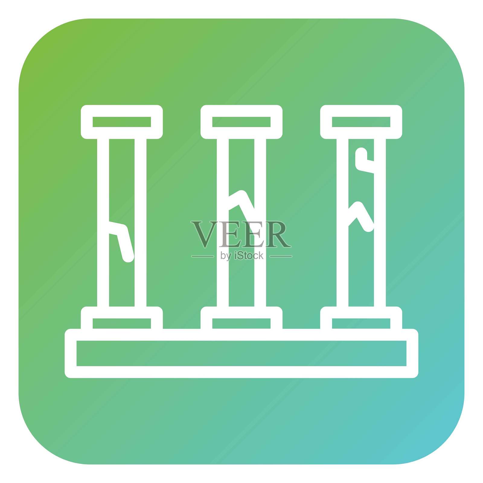 矢量设计废墟矢量设计图标风格插画图片素材