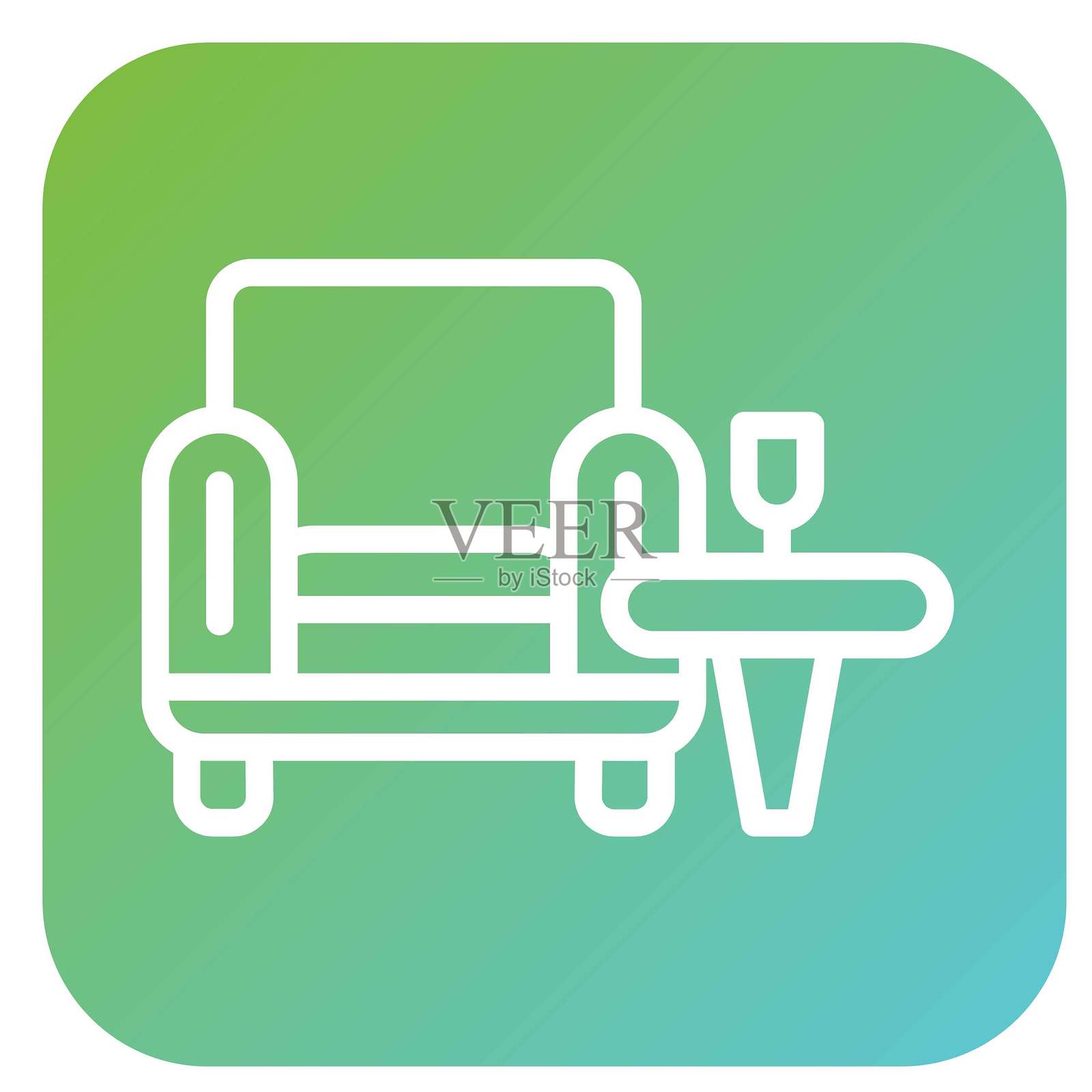 矢量设计社交休息区矢量设计图标风格插画图片素材