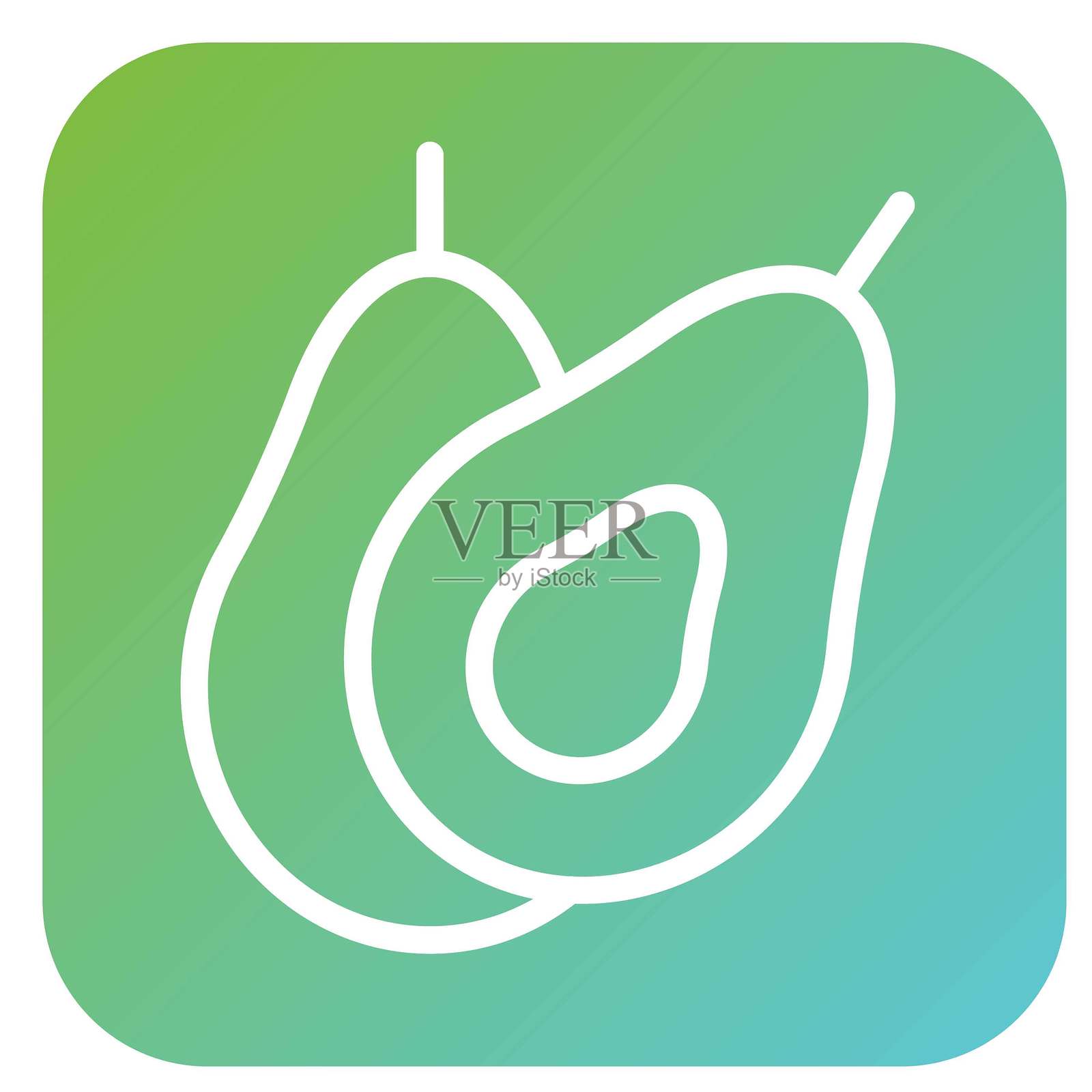 牛油果矢量设计图标风格插画图片素材