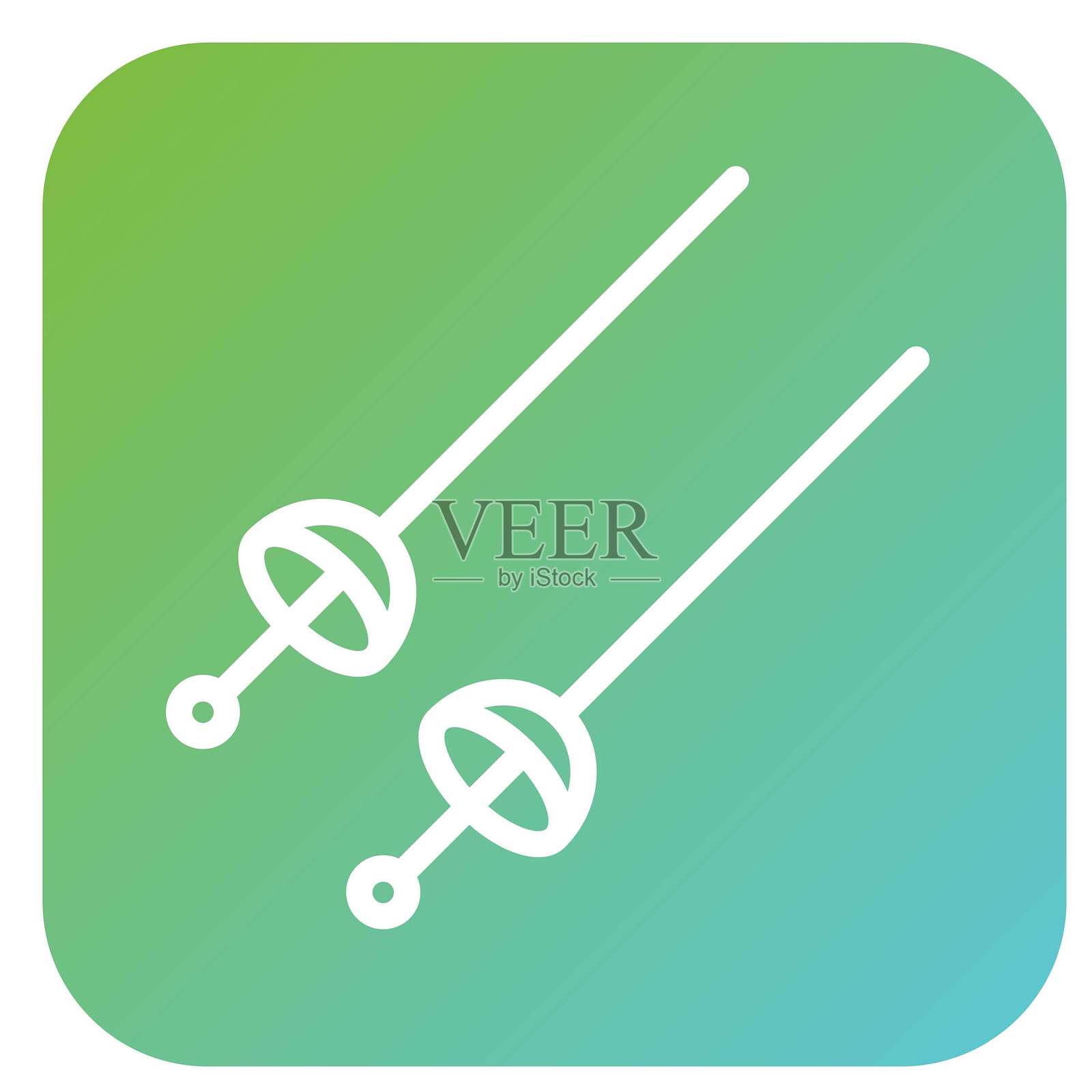 矢量击剑剑击剑矢量设计图标风格插画图片素材