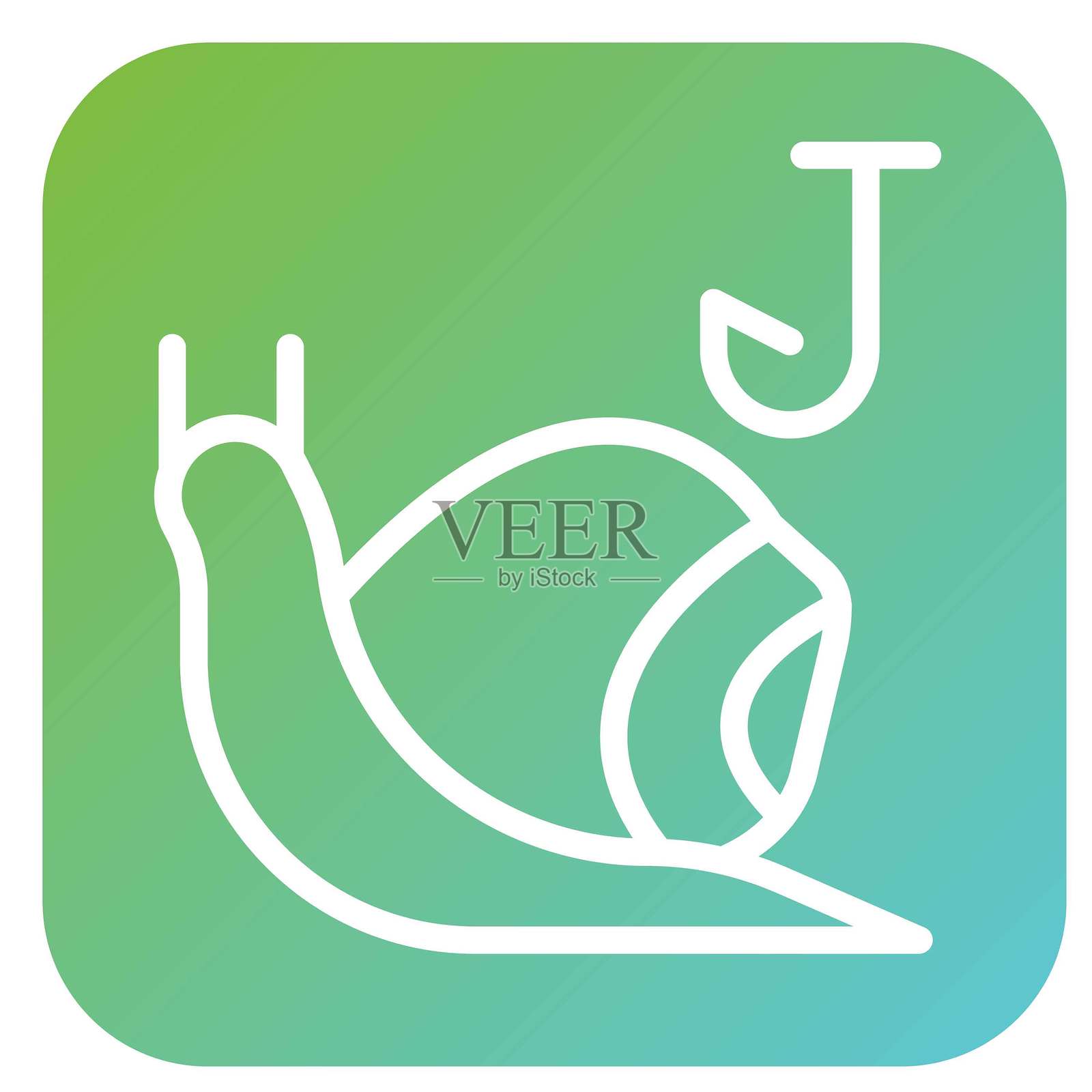 矢量蜗牛和鼻涕虫诱饵设计图标风格插画图片素材