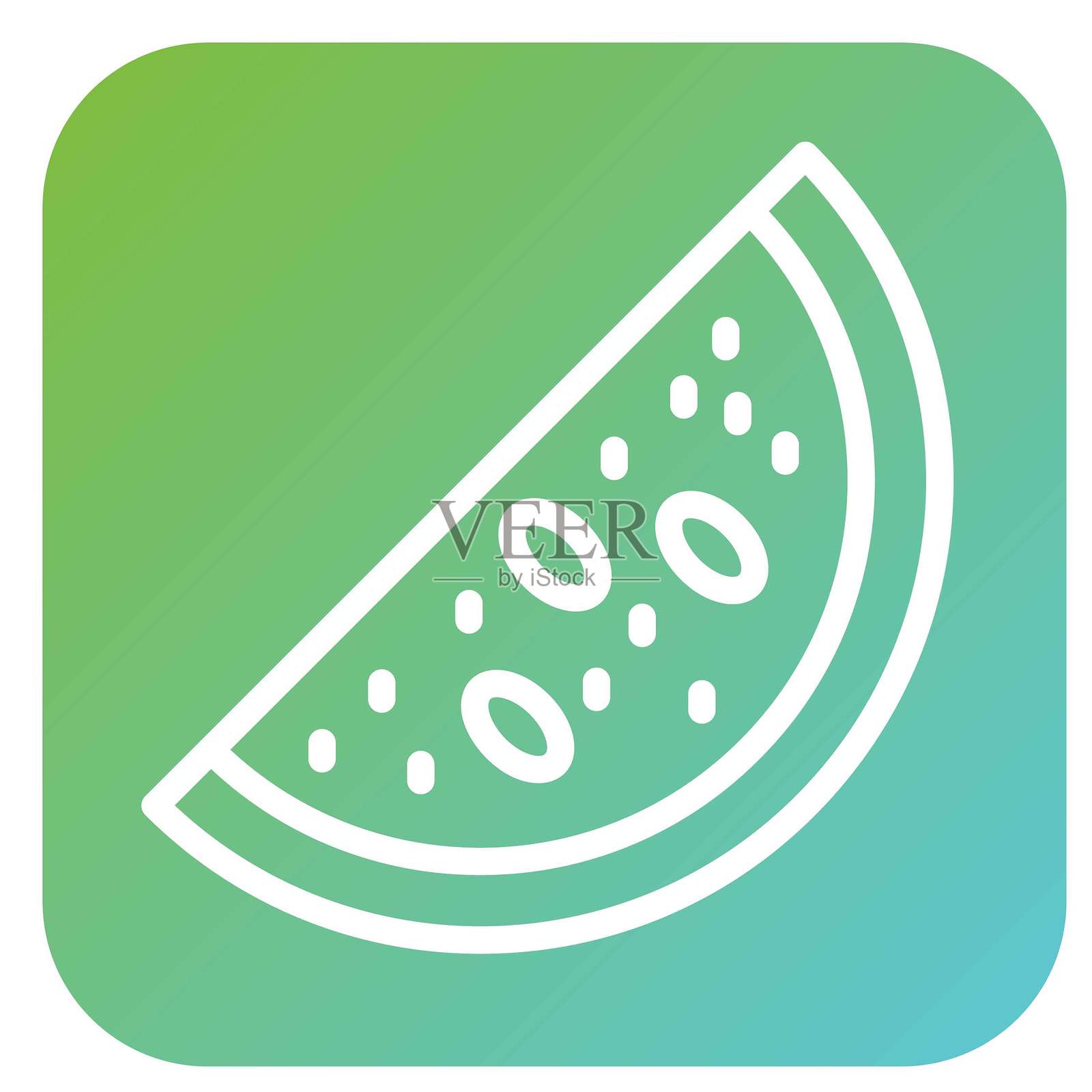 矢量西瓜符号设计矢量图标风格插画图片素材