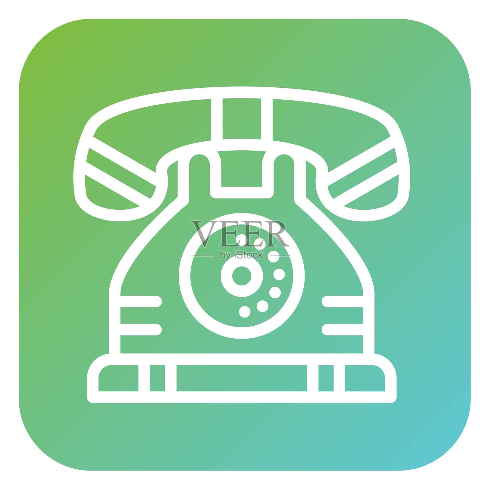 矢量复古电话设计图标风格插画图片素材