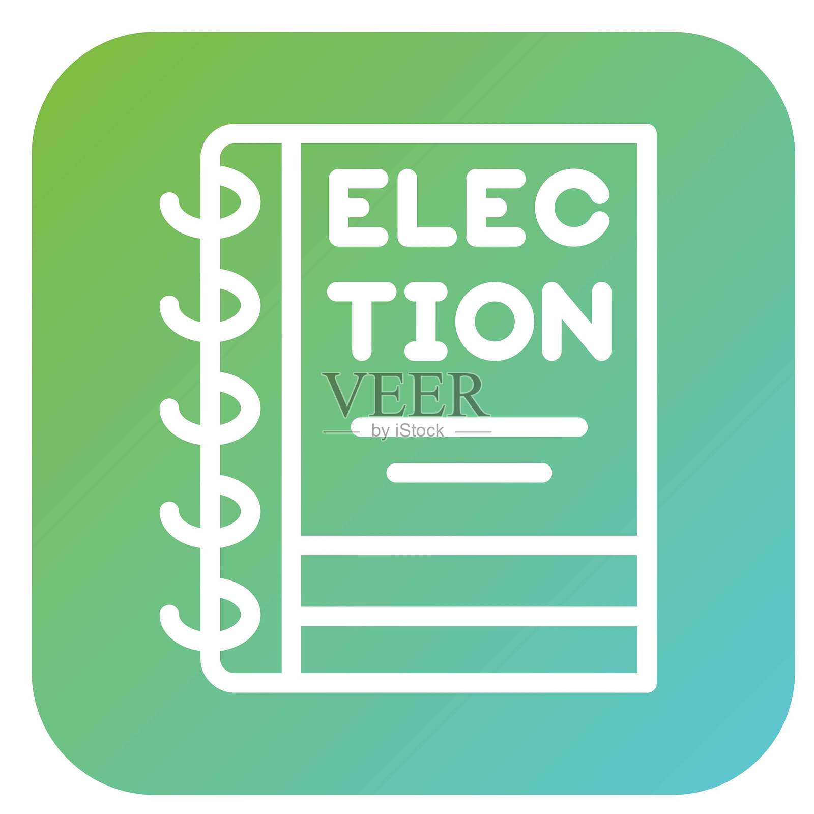 矢量图 选举笔记本 矢量图 图标风格插画图片素材