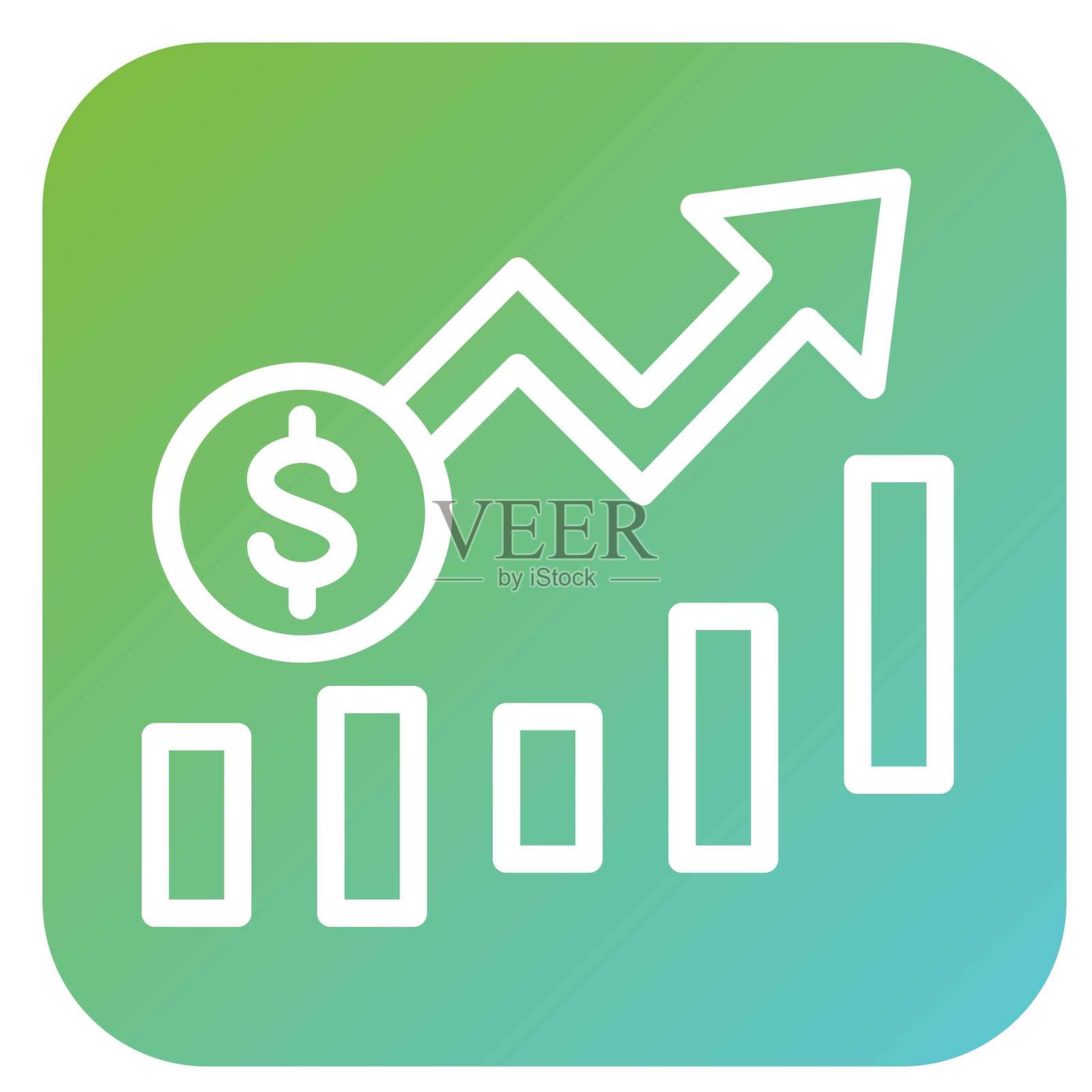 看涨趋势矢量设计图标风格插画图片素材