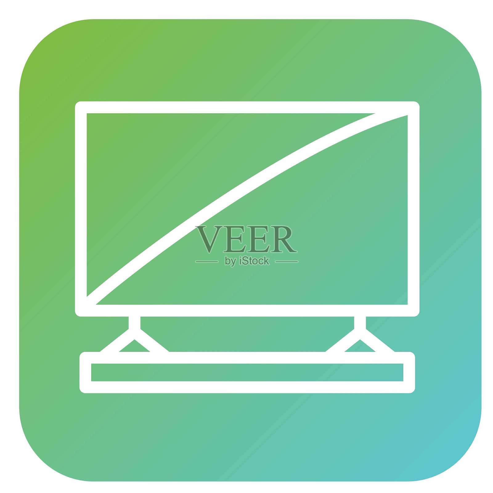 矢量电视屏幕矢量图标风格插画图片素材