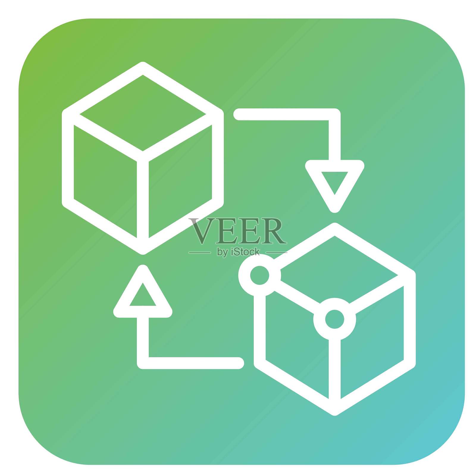 数字孪生矢量设计图标风格插画图片素材