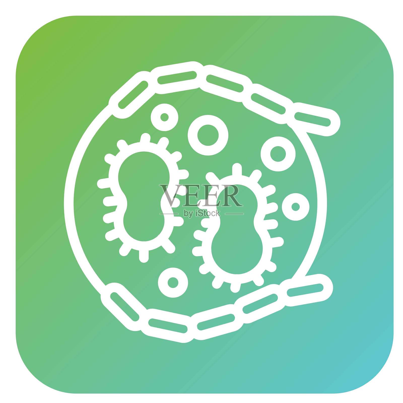 细菌生物膜矢量图设计图标风格插画图片素材