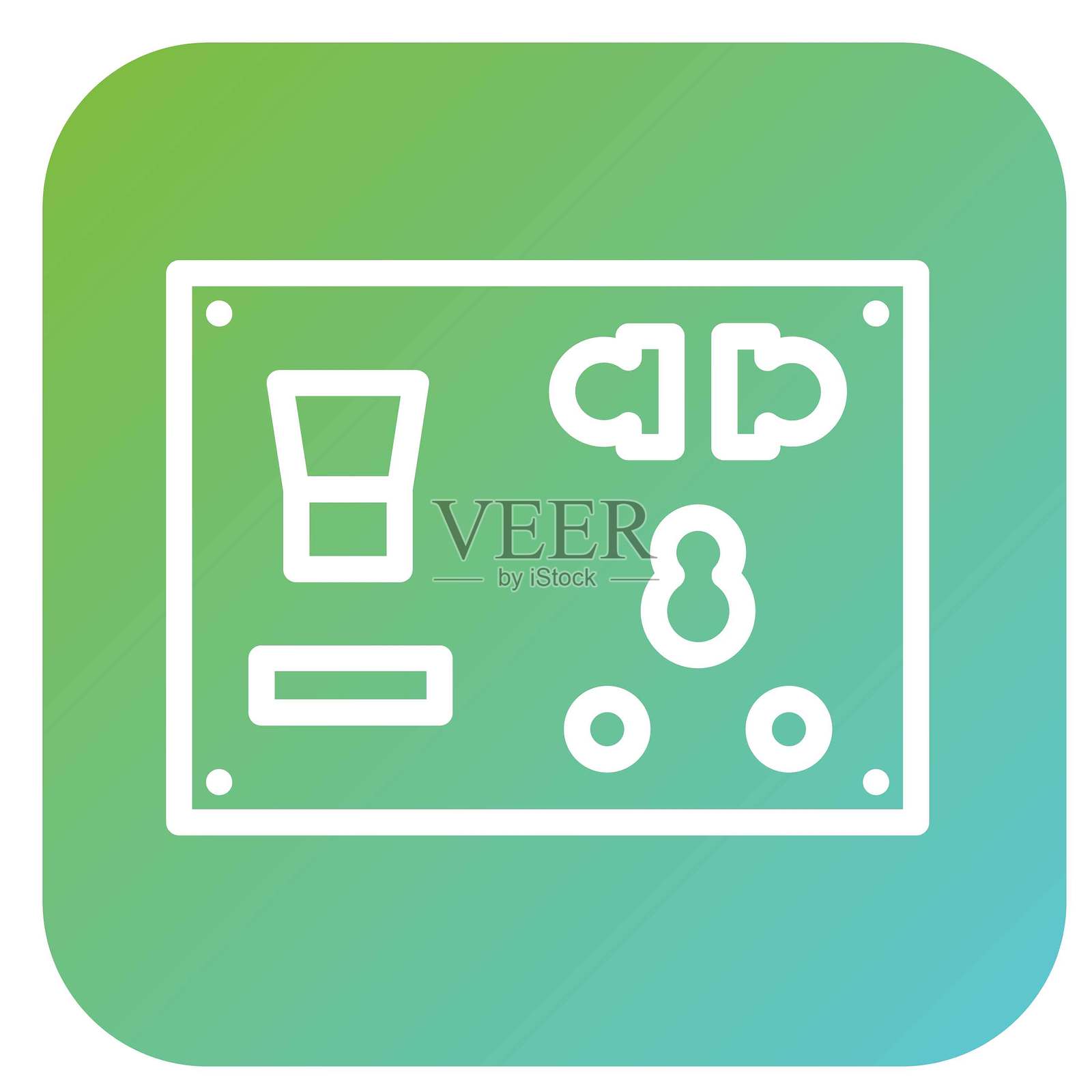 矢量电源插头设计矢量图标风格插画图片素材