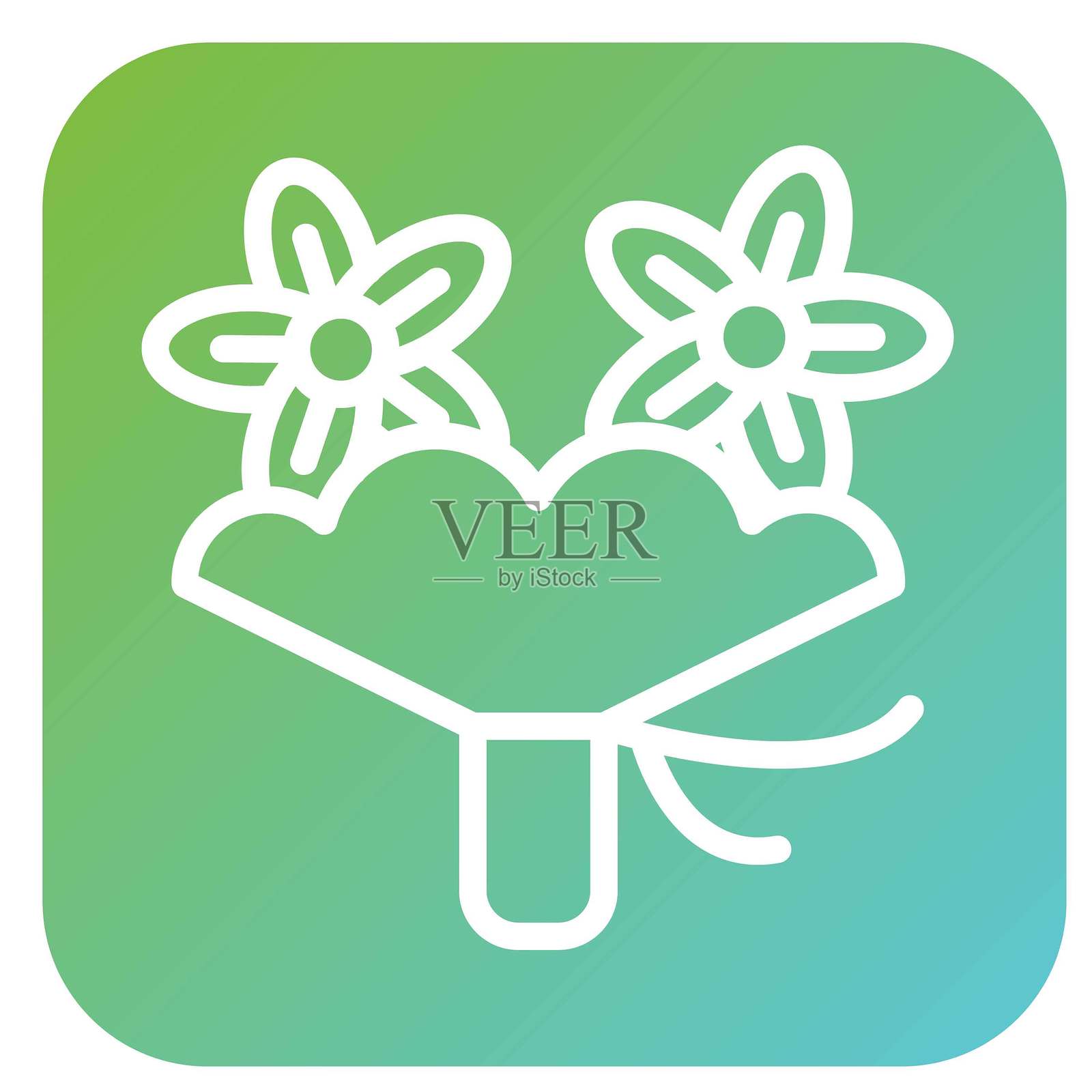 矢量设计 盛开新娘矢量设计 图标风格插画图片素材