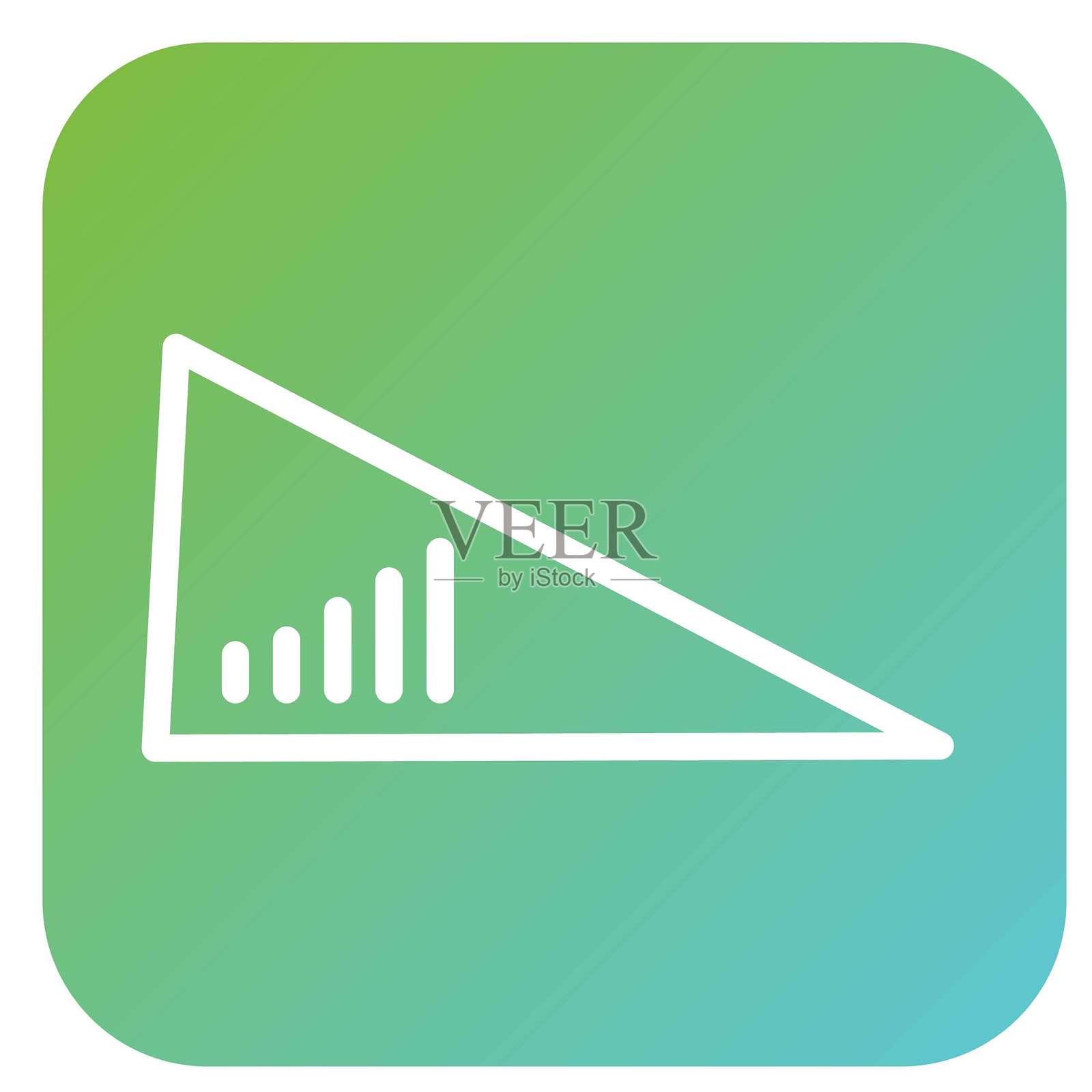 矢量下降三角形图标设计插画图片素材