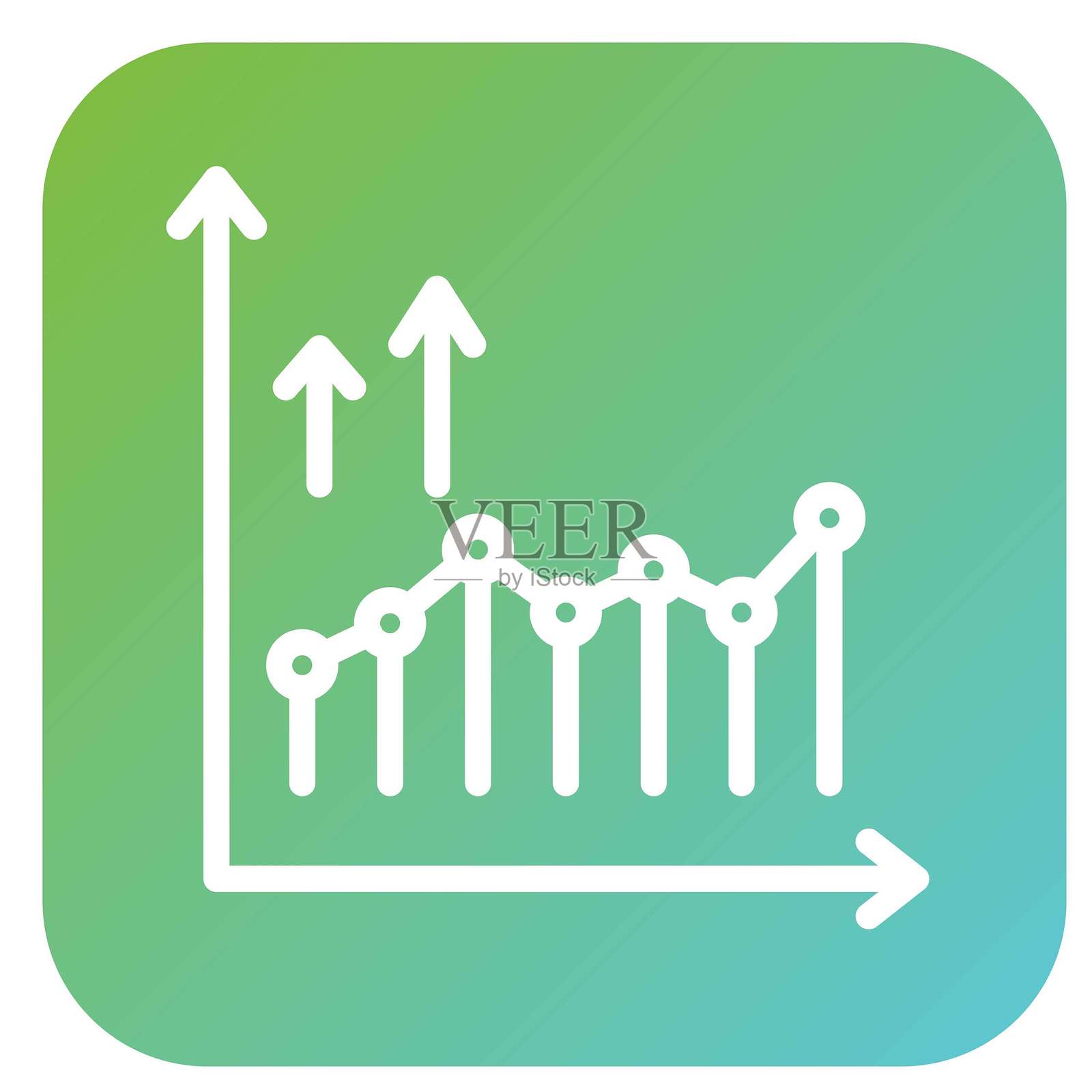 看涨市场矢量图设计图标风格插画图片素材