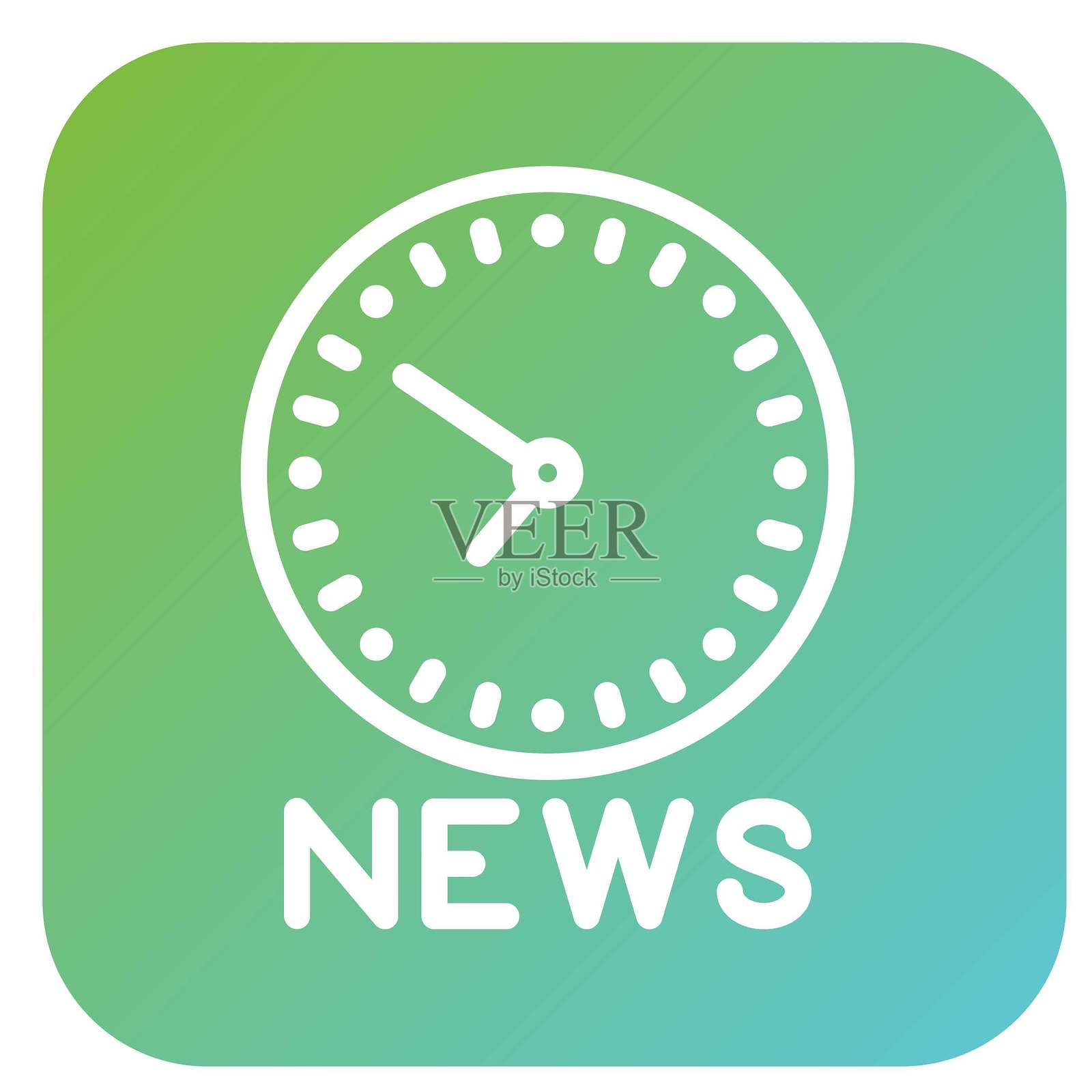 矢量设计新闻时钟矢量设计图标风格插画图片素材