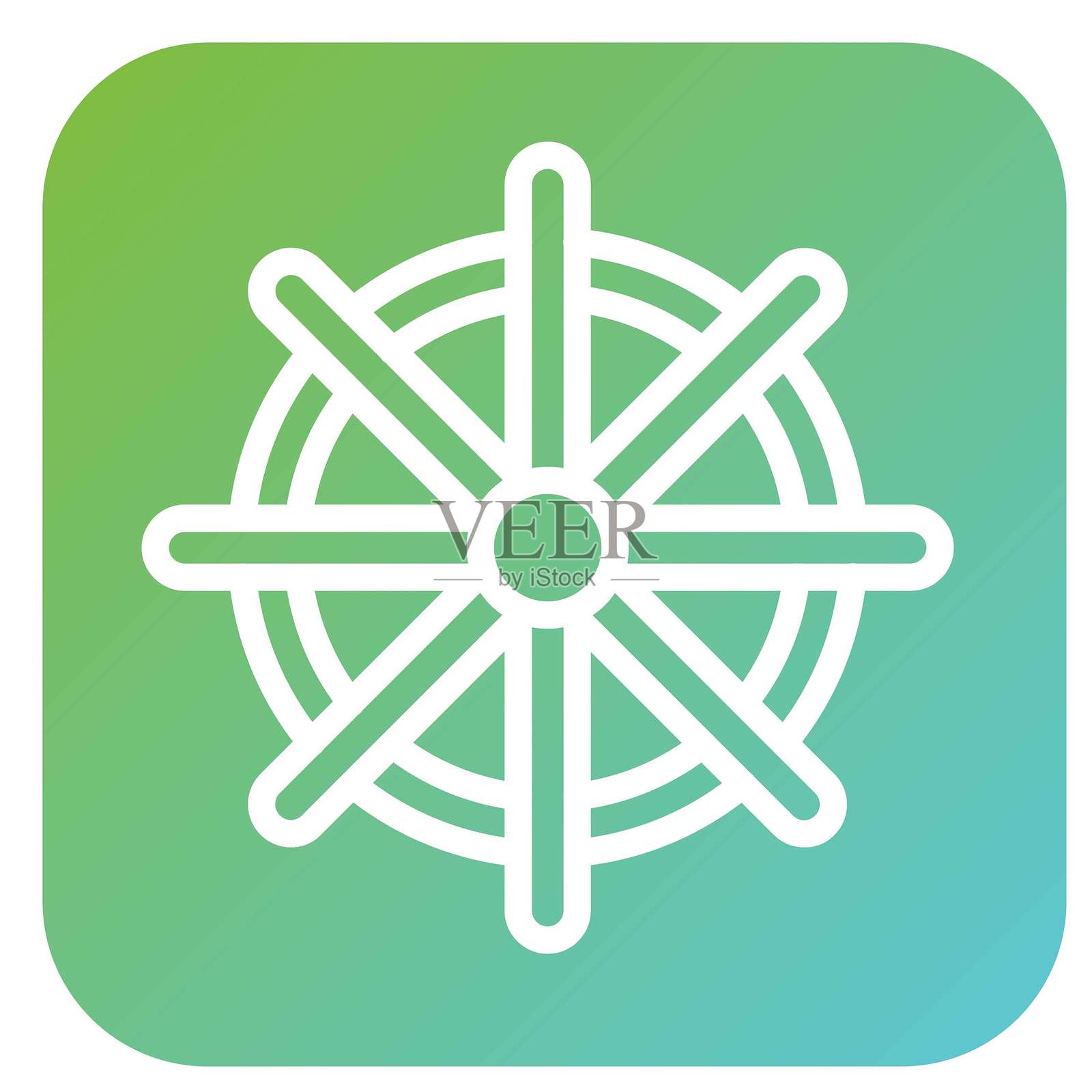 矢量设计船舵矢量设计图标风格插画图片素材