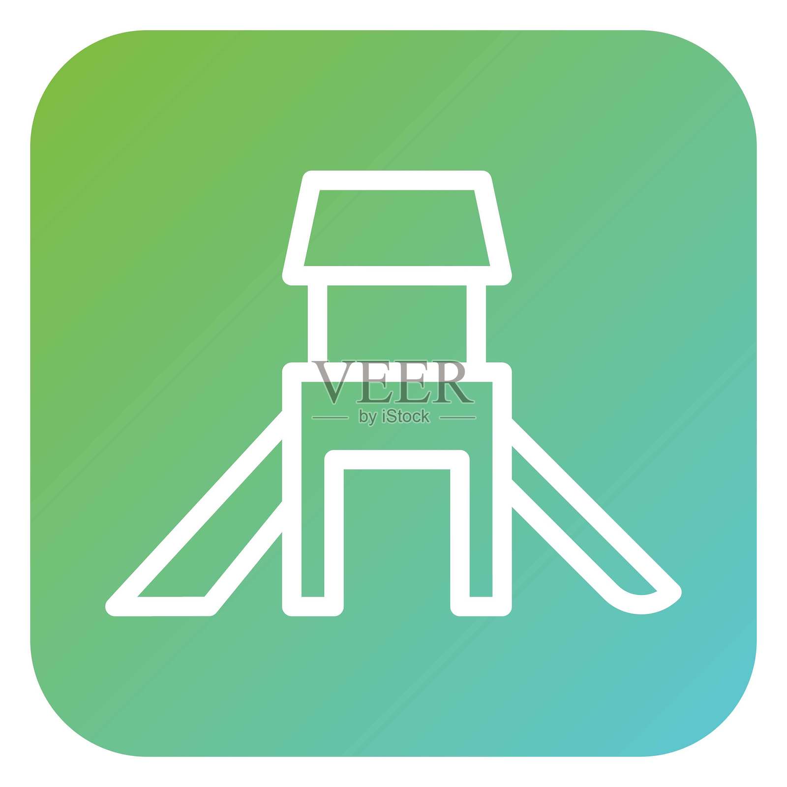 矢量设计 游乐场设备 矢量设计 图标风格插画图片素材