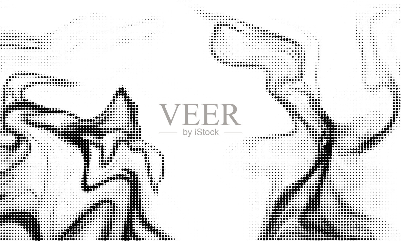 颓废半调渐变背景。褪色的颗粒噪点纹理。黑白沙粒壁纸。复古像素化背景。动漫或漫画风格的漫画叠加。矢量图形设计纹理模板插画图片素材