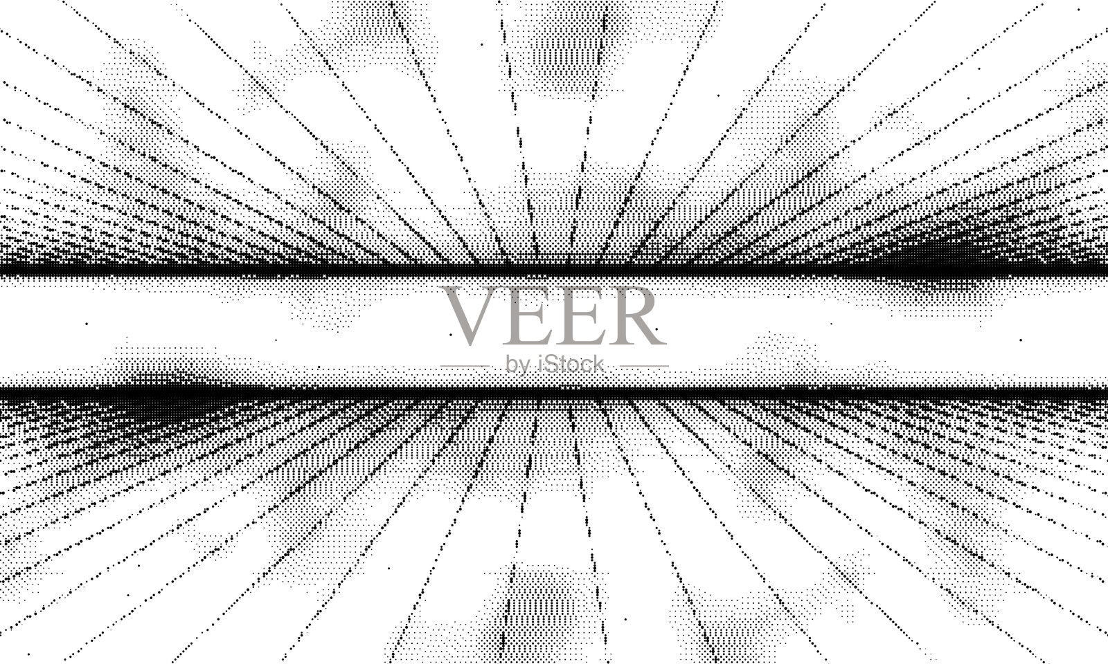 复古半调渐变背景。褪色的颗粒噪点纹理。黑白沙纹壁纸。像素化复古背景。动漫或漫画风格的漫画叠加。矢量图形设计纹理模板插画图片素材