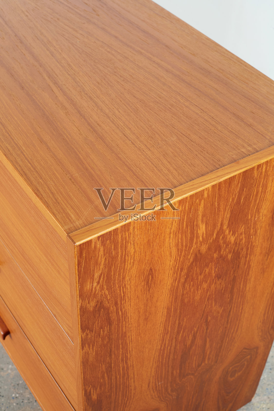 简约柚木梳妆台细节照片摄影图片