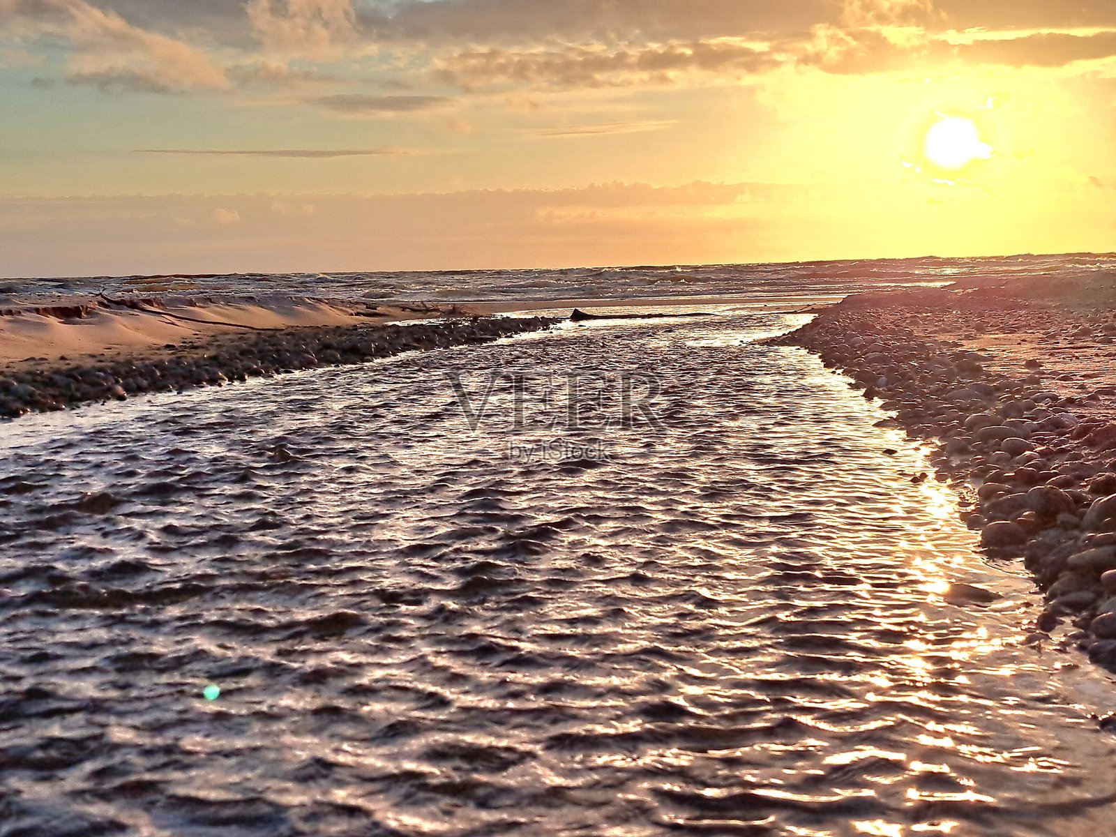 日落，波罗的海照片摄影图片