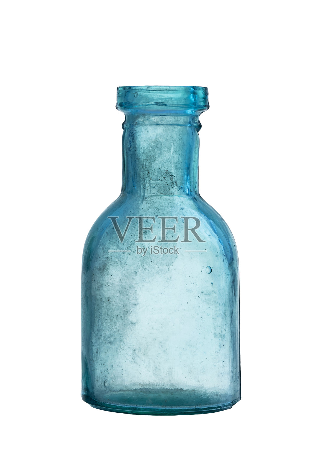 极简造型的透明玻璃花瓶，孤立在白色背景上照片摄影图片