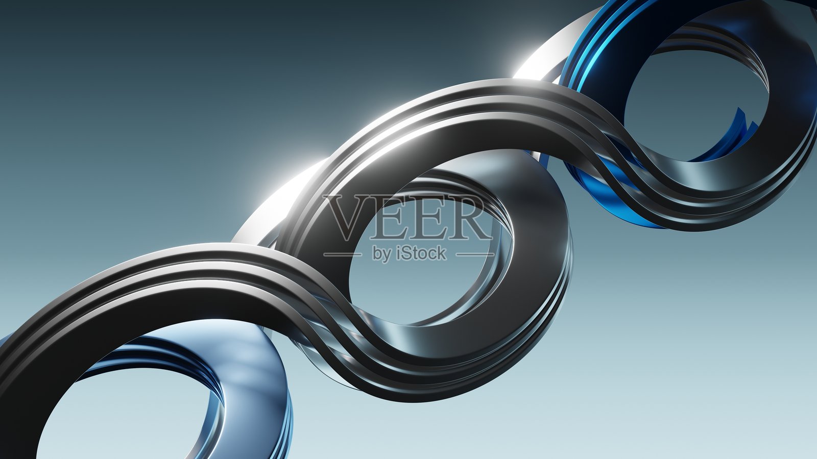 抽象金属环设计照片摄影图片