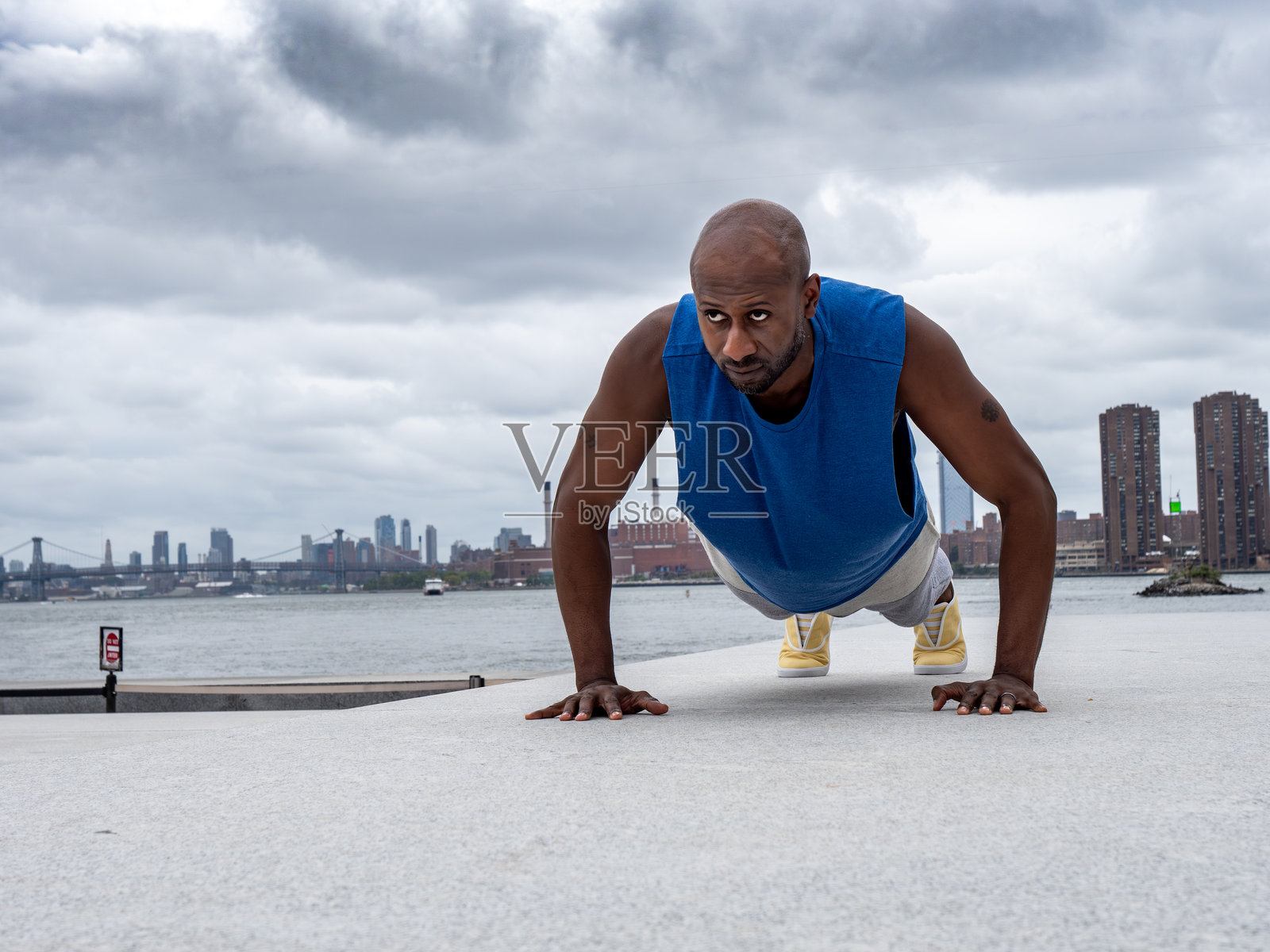 纽约的晨练照片摄影图片