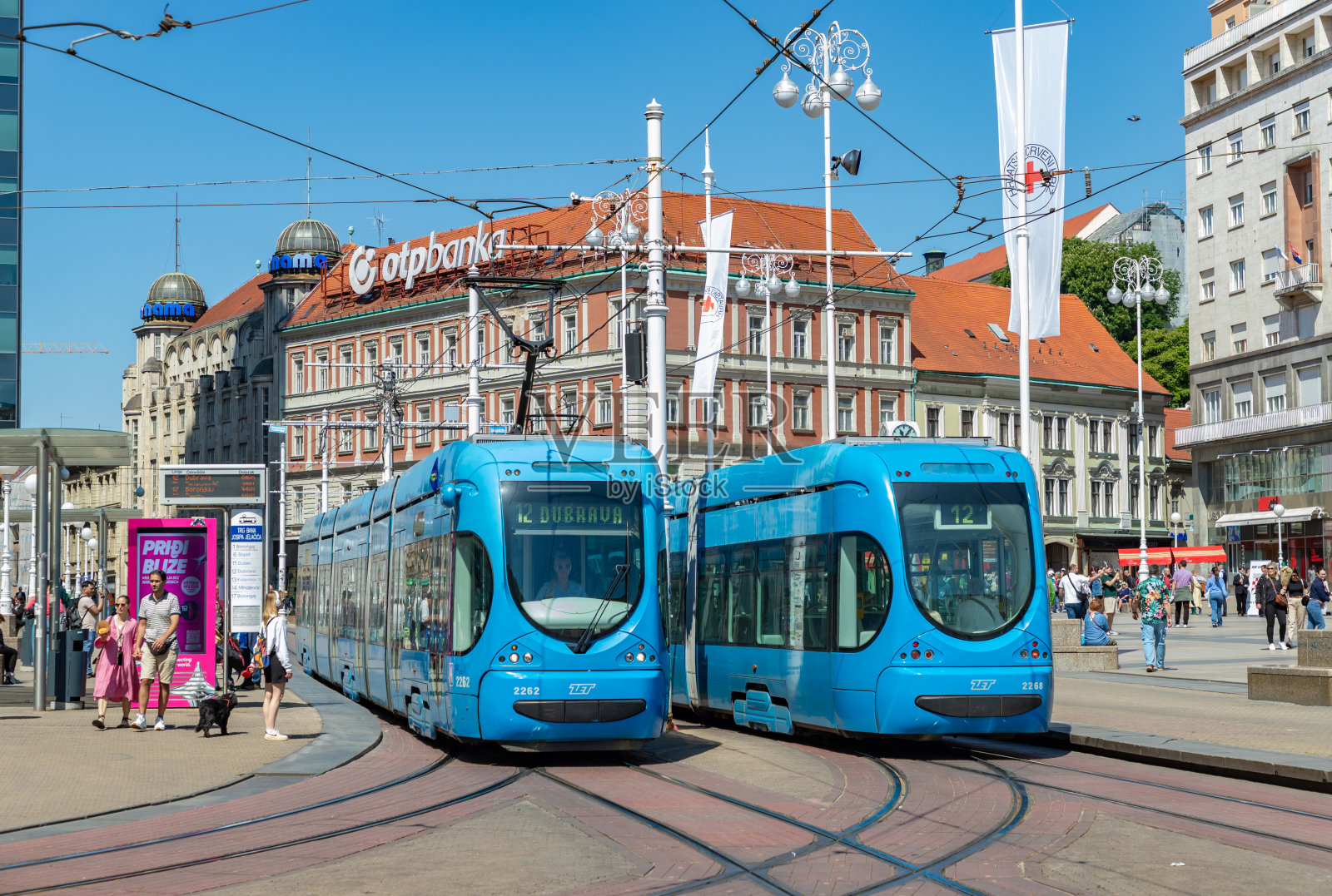 萨格勒布电车照片摄影图片