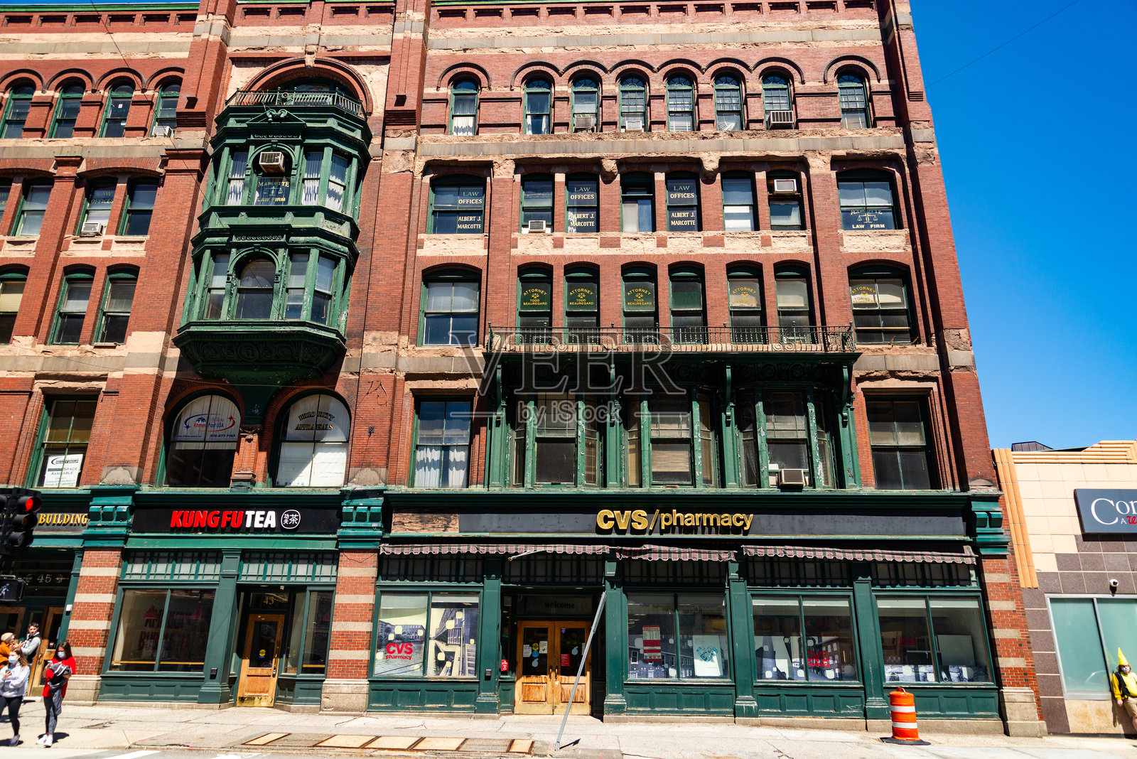 美国马萨诸塞州洛厄尔市市中心的建筑照片摄影图片