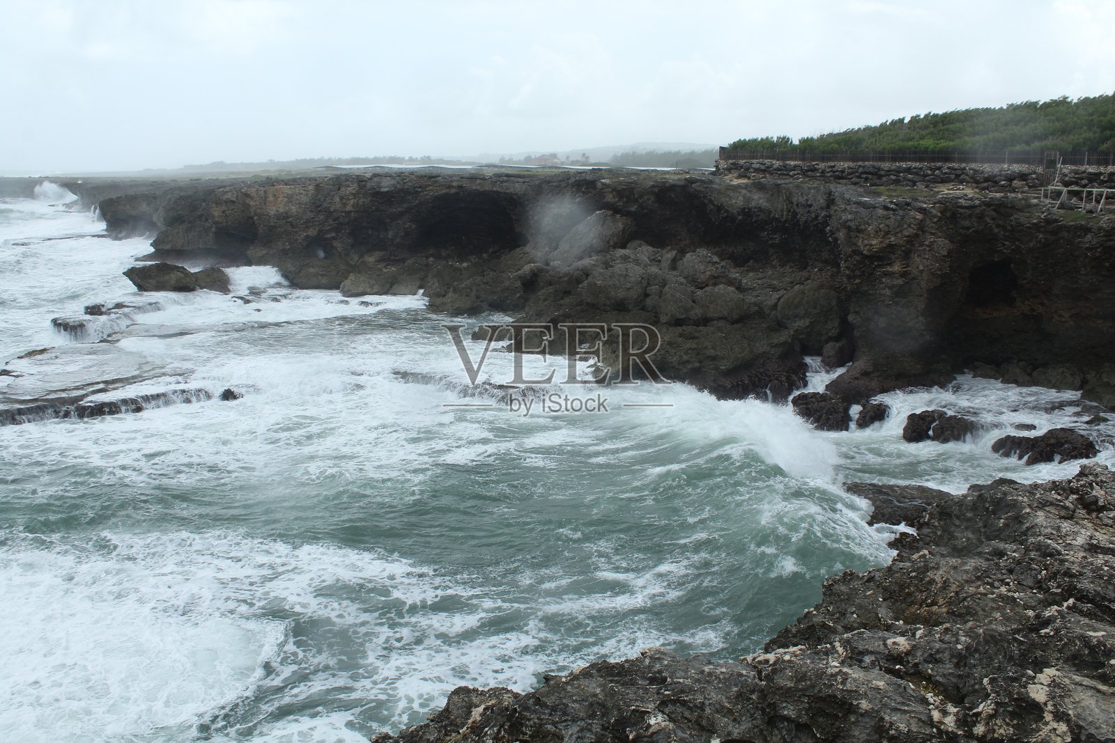 巴巴多斯的狂野大西洋照片摄影图片