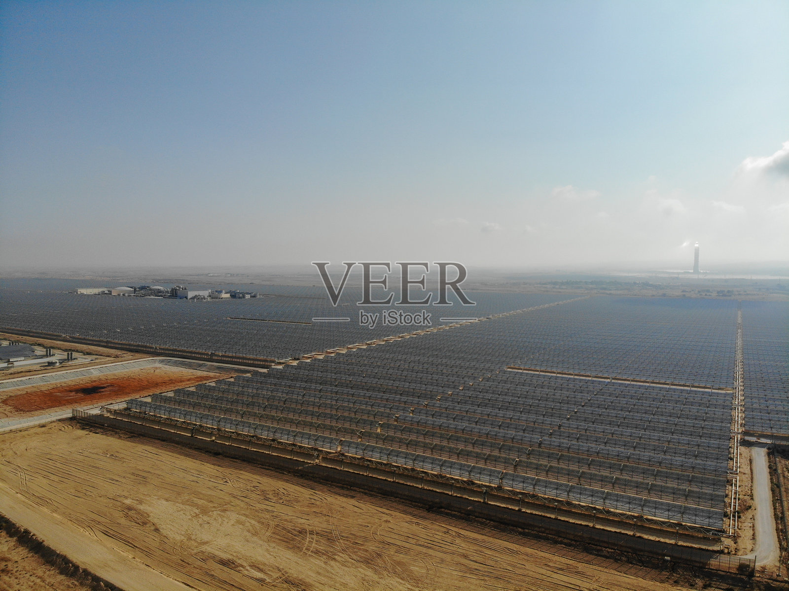 太阳能电池板 可再生能源 可持续资源 净零排放 航拍照片摄影图片