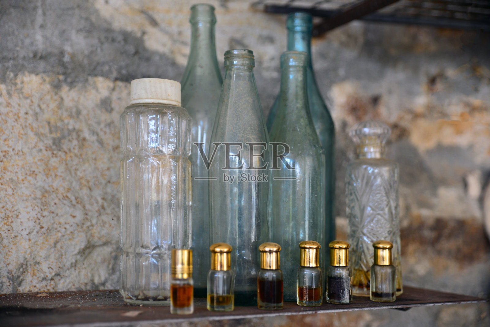 一组复古瓶子照片摄影图片