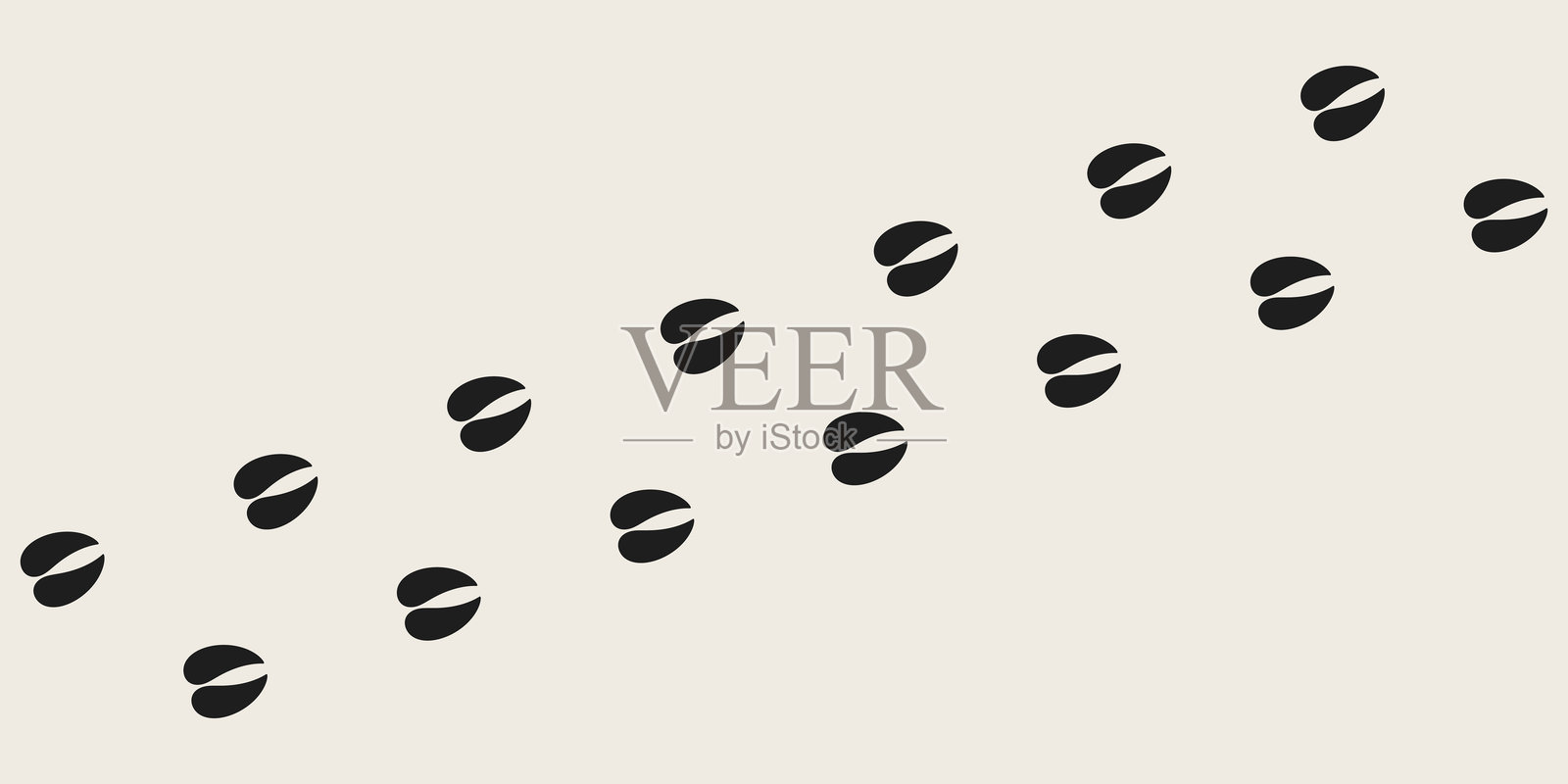 牛的脚印插画图片素材