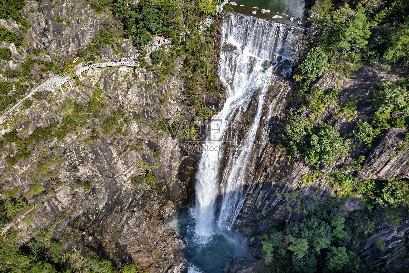 天台山瀑布照片摄影图片