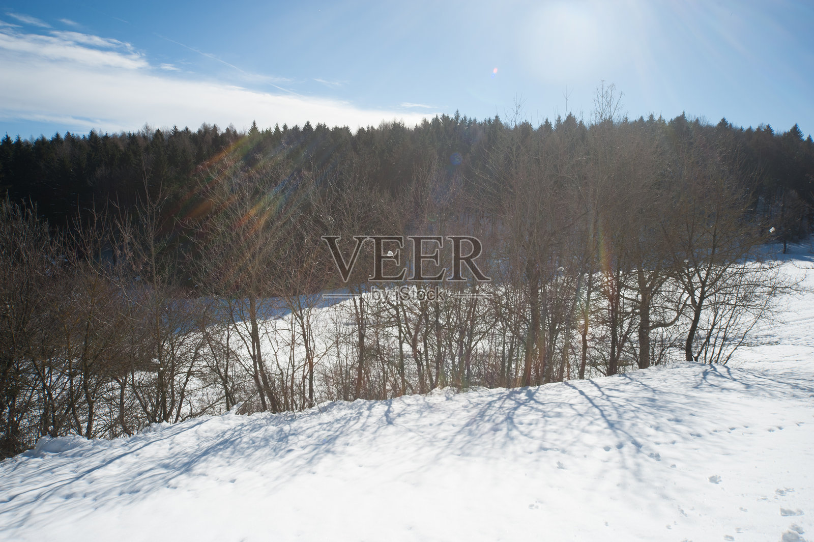 特伦蒂诺的雪照片摄影图片