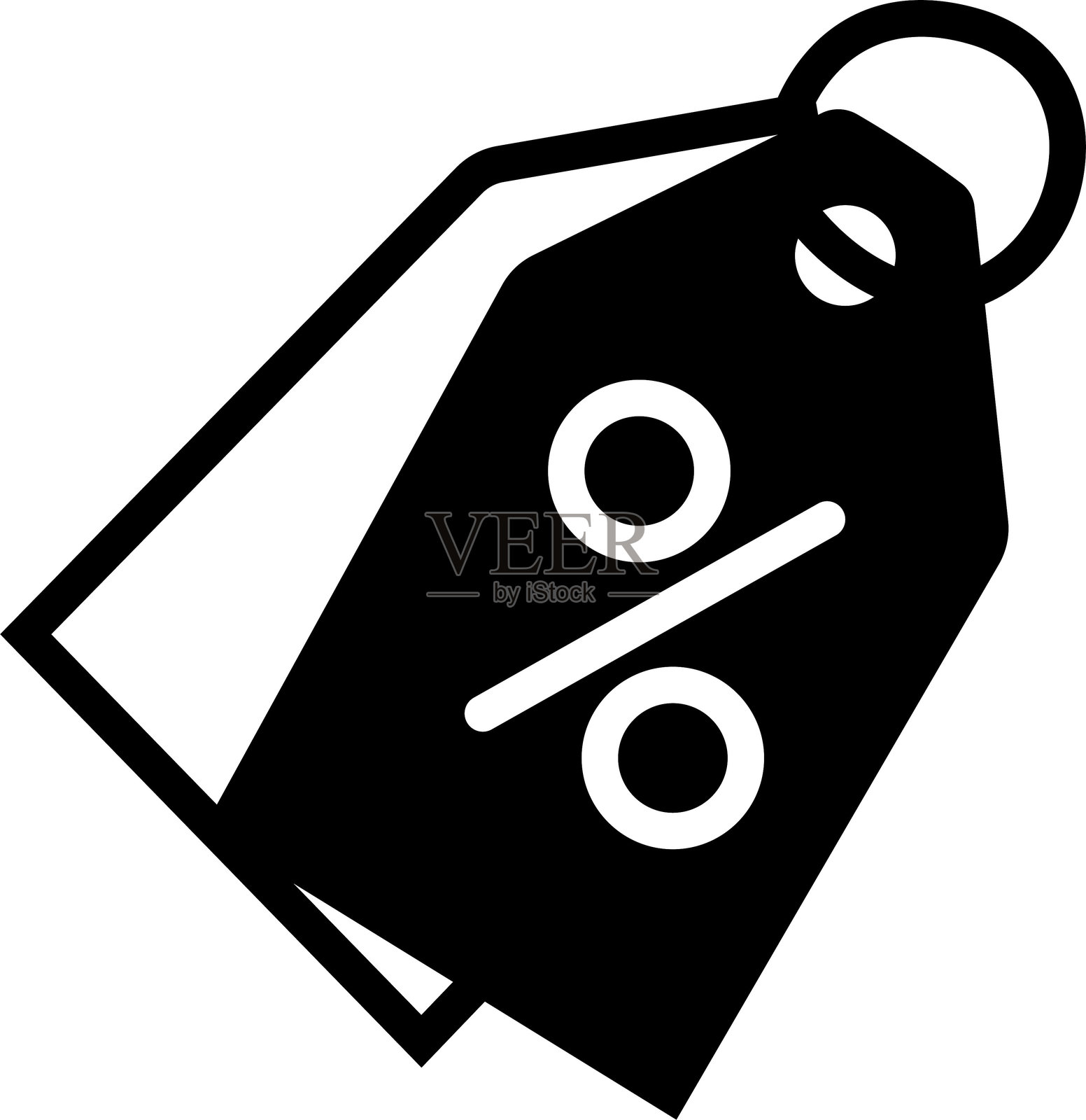 购物标签线条图标。特别优惠标志。折扣券符号。矢量图。带有百分比、对勾和折扣的标签。折扣优惠标签符号。黑色星期五折扣，促销标签 促销价格标签。插画图片素材