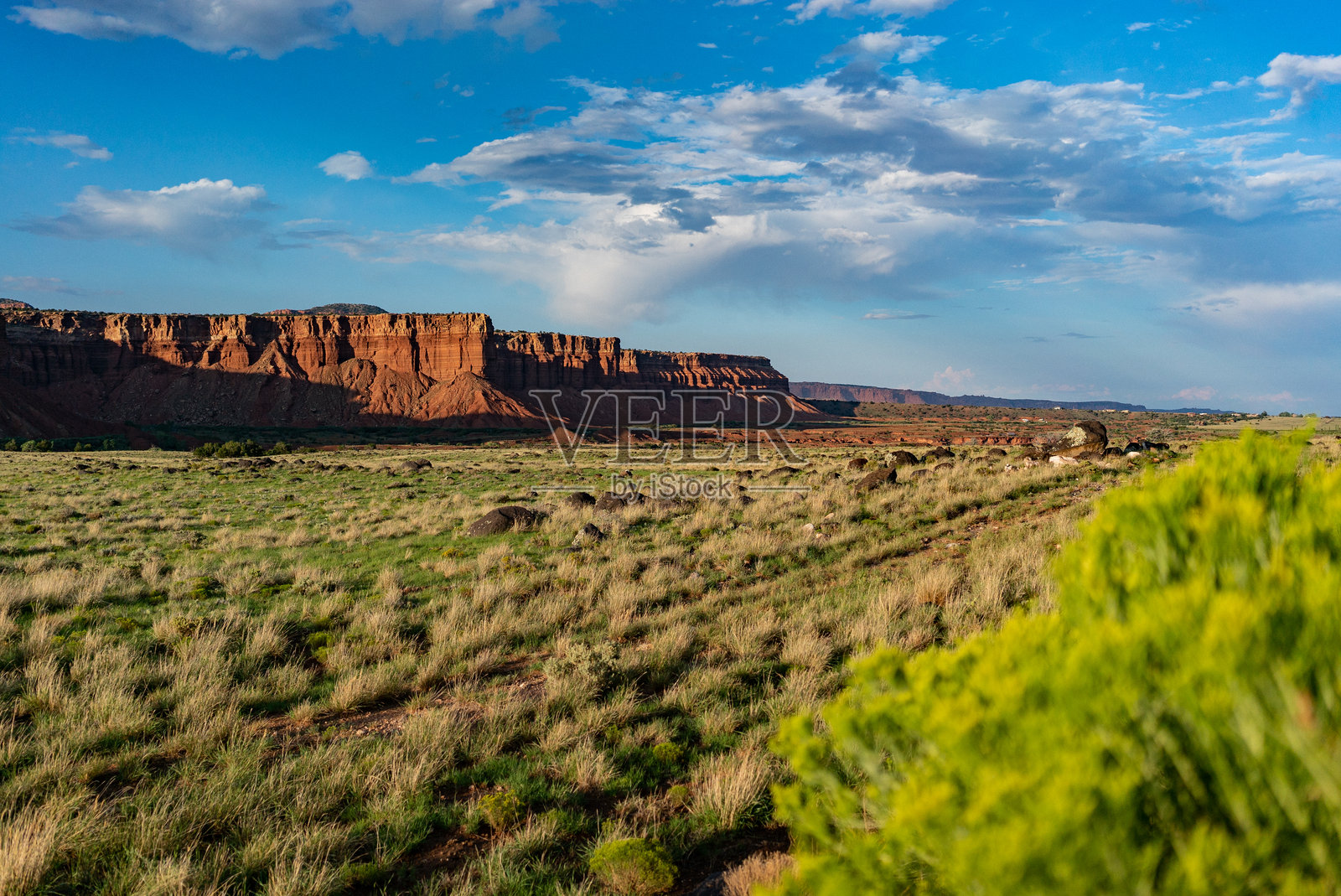犹他州国会礁国家公园沙漠景观与砂岩悬崖照片摄影图片