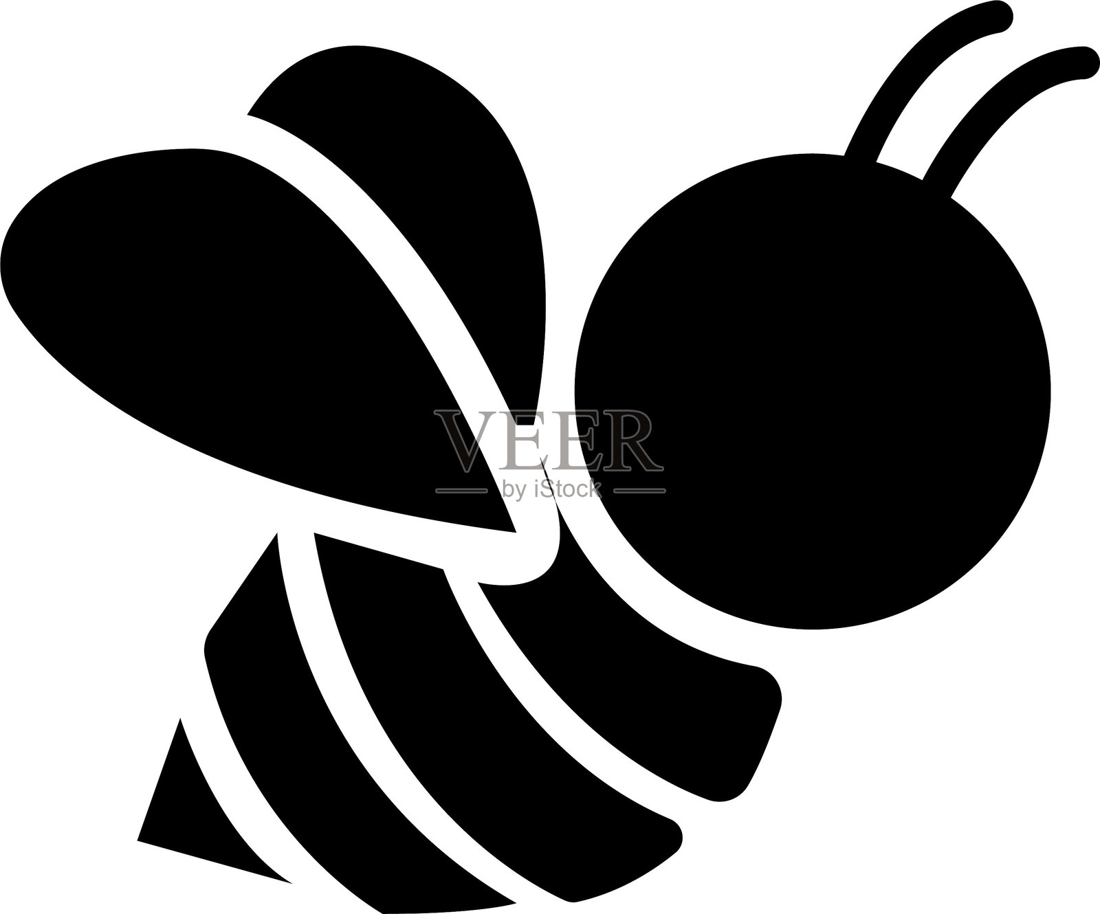 蜜蜂飞翔图标，蜜蜂动物标志矢量图，蜜蜂矢量标志现代图形抽象下载优质，蜜蜂、蜂箱、蜜蜂、蜂蜜、蜂巢、养蜂图标的象征，背景透明。插画图片素材