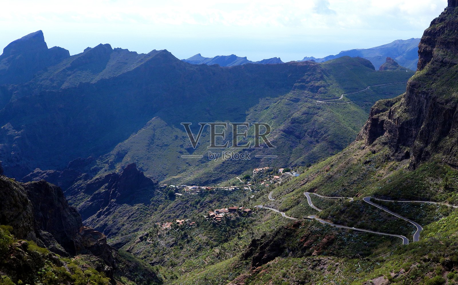 西班牙加那利群岛特内里费岛马斯卡村的风景照片摄影图片