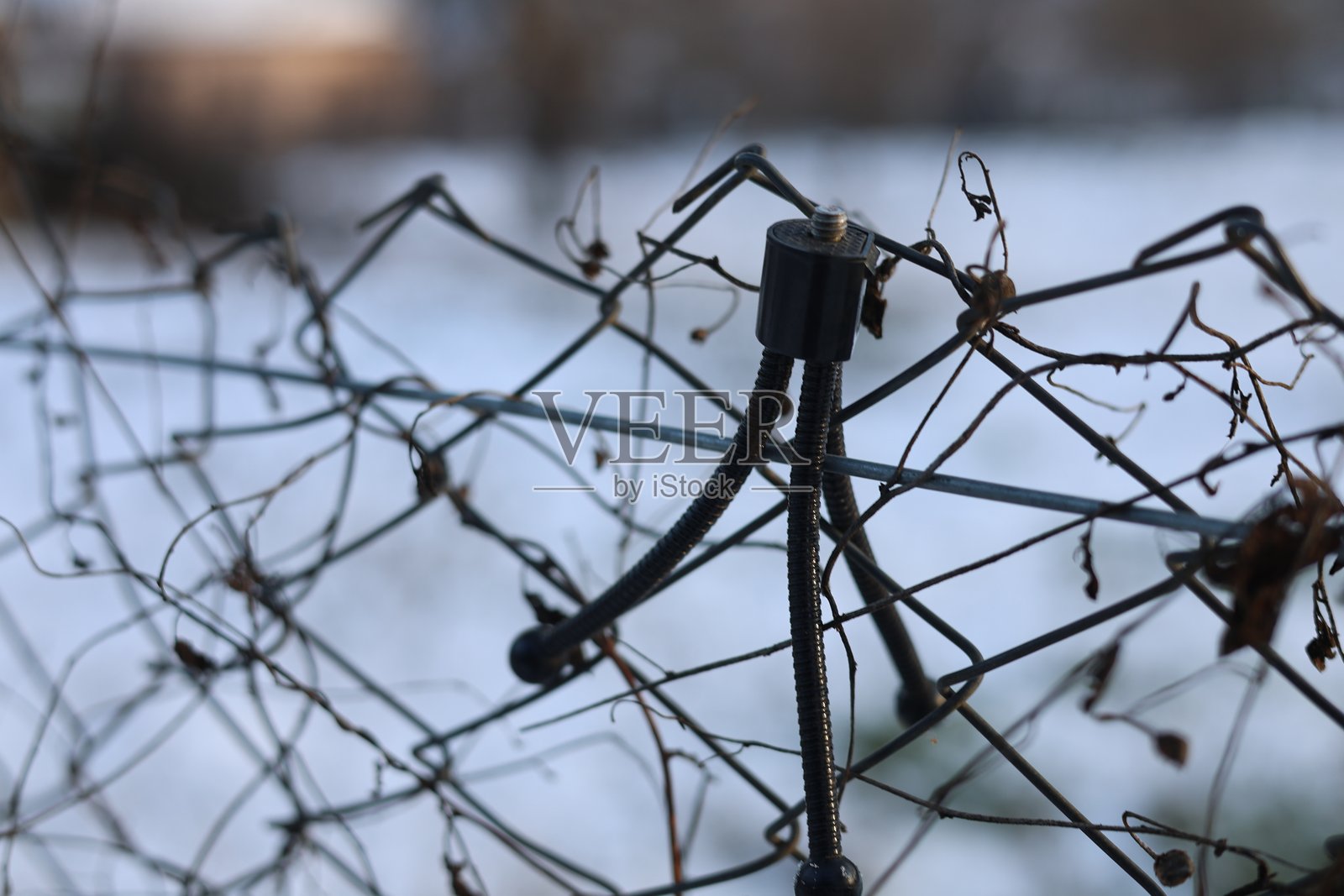 一款迷你灵活的可弯曲相机三脚架，摄影师或电影制作人的装备照片摄影图片