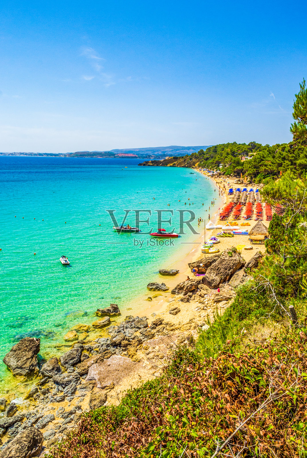 凯法利尼亚岛爱奥尼亚海希腊海滩照片摄影图片