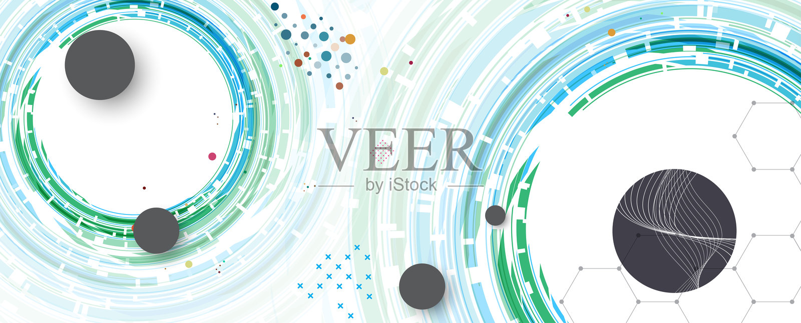 云数据技术背景与网络概念插画图片素材